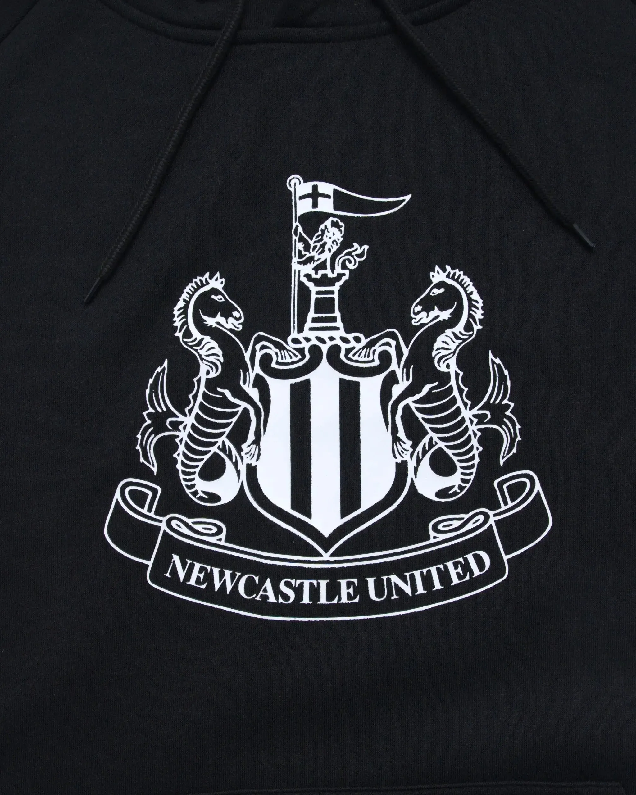 Newcastle United Boy's Black Raglan Hoodie