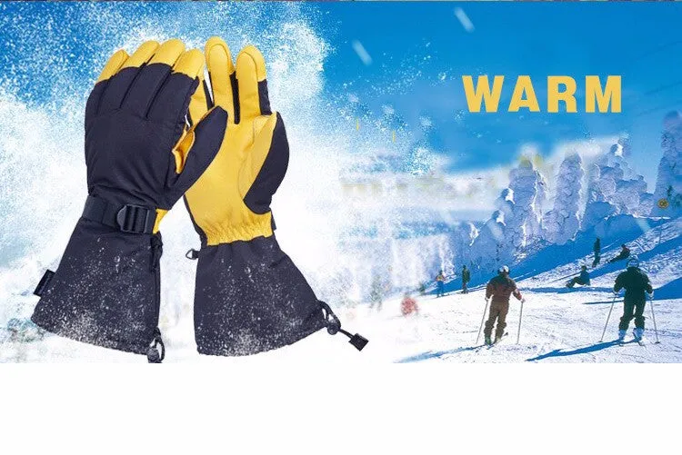 OZERO Men's Ski Gloves Snowboard Gloves Snowmobile Motorcycle Riding Winter Gloves Windproof Waterproof Unisex Snow Gloves 9008