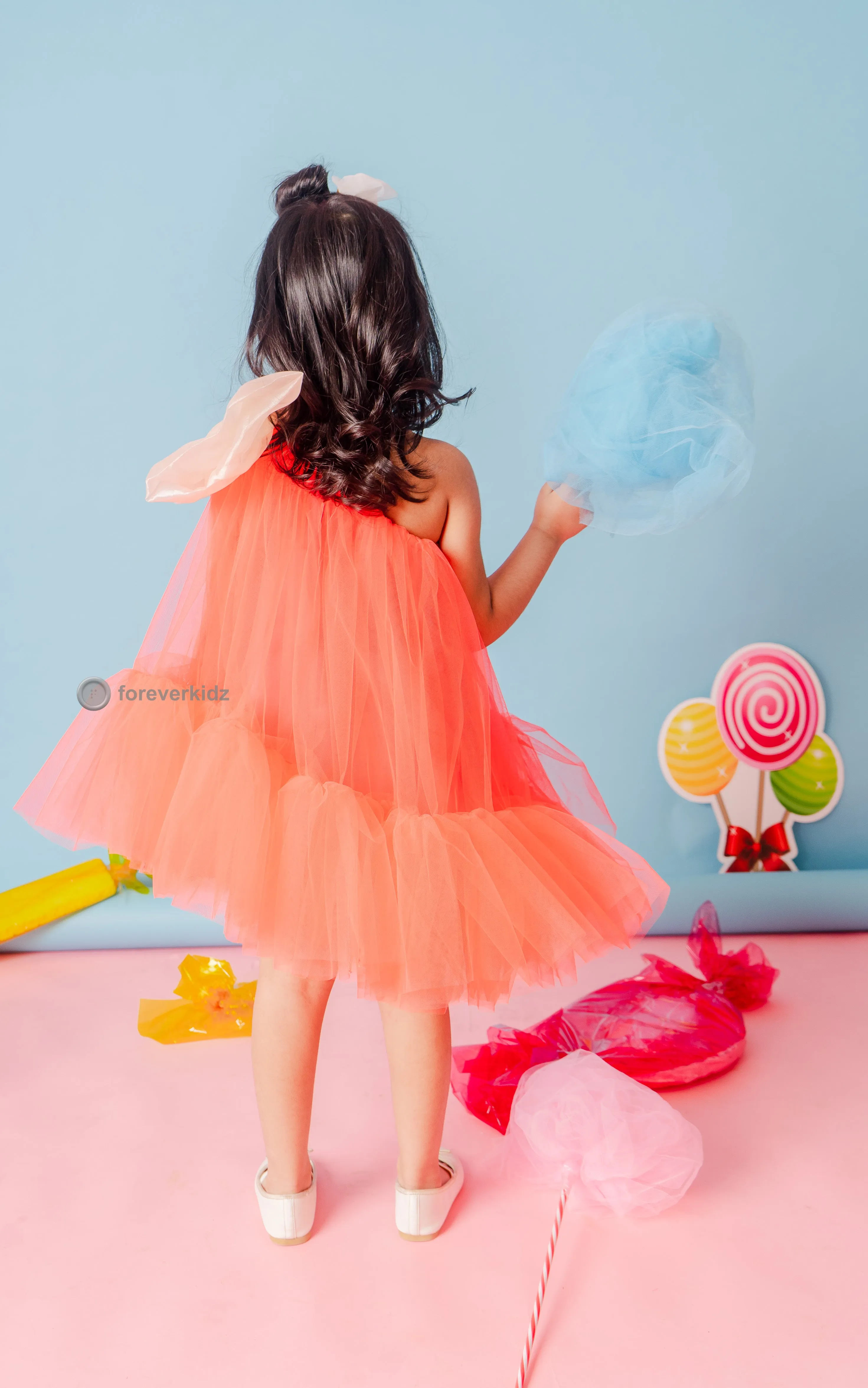 Peachy Litchee Bow Dress