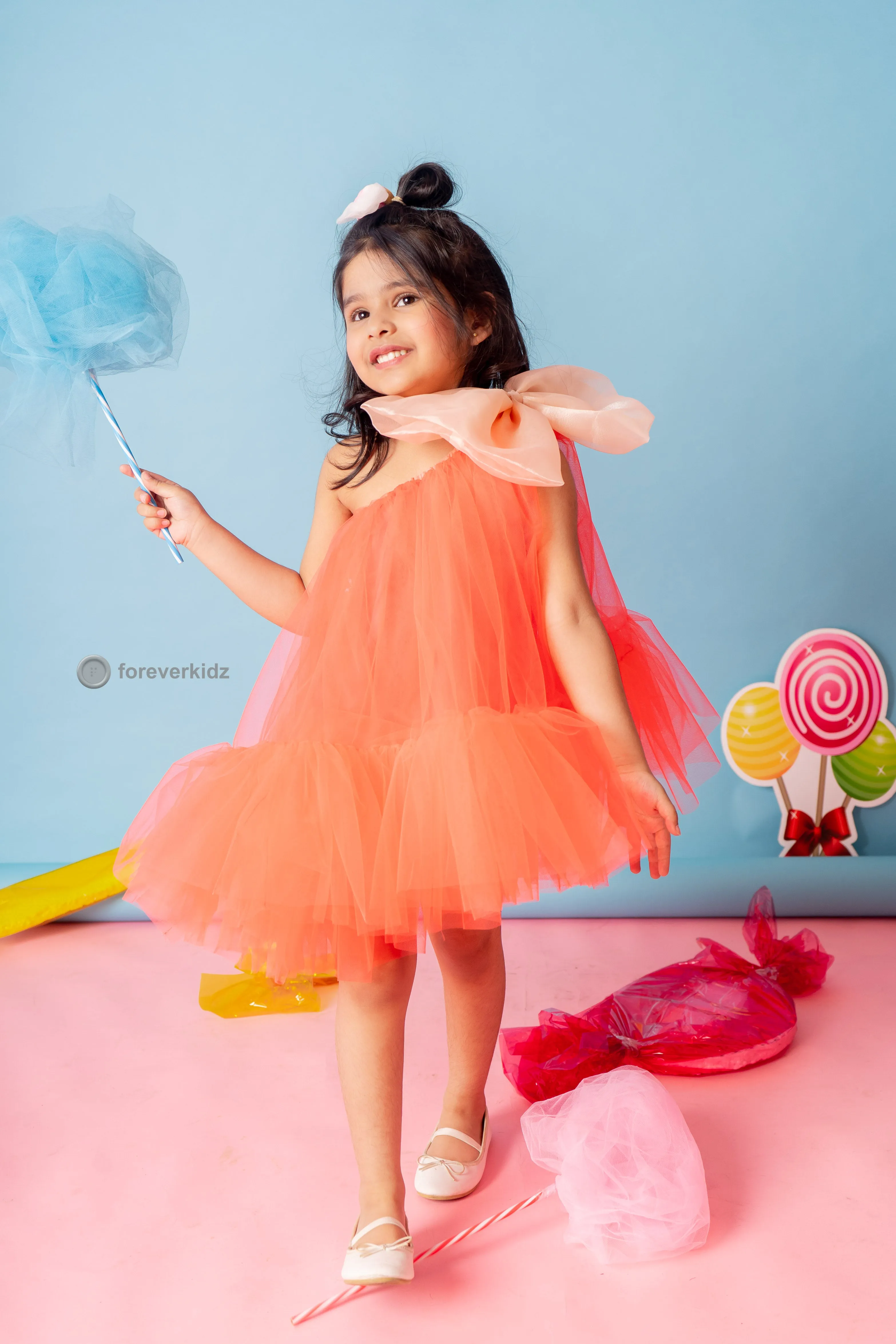 Peachy Litchee Bow Dress