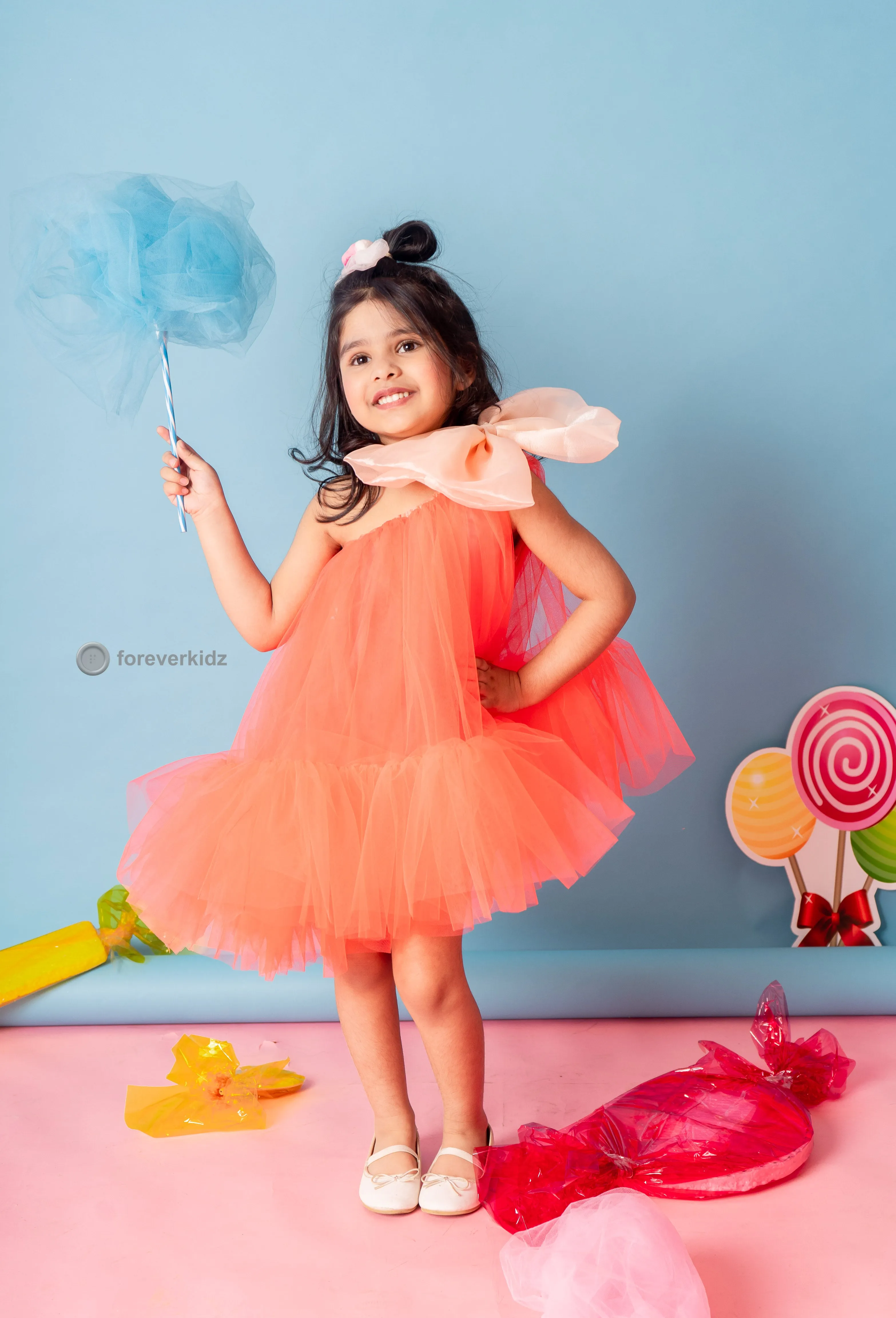 Peachy Litchee Bow Dress