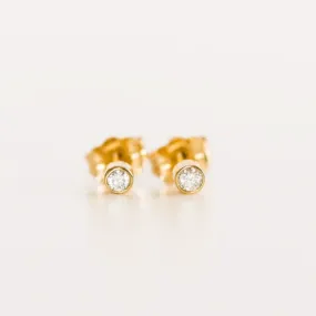 Petite Diamond Stud Earrings - Sample Sale