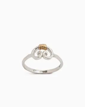 Petroglyph Ring with 14K Wraps