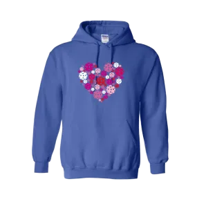 Pickleball Heart | Unisex Hoodie Pickleball Sweatshirt | 50% Cotton 50% Polyester