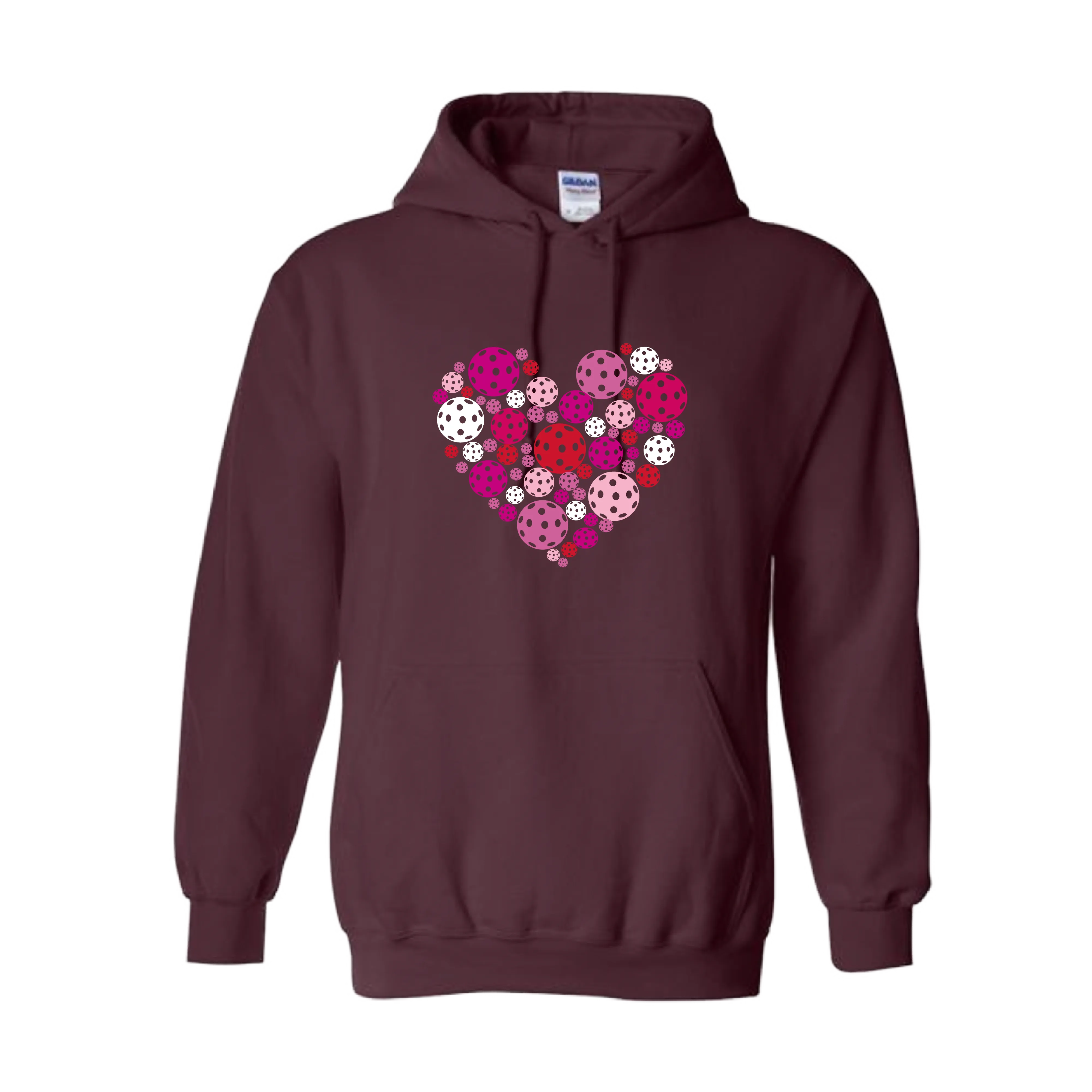 Pickleball Heart | Unisex Hoodie Pickleball Sweatshirt | 50% Cotton 50% Polyester