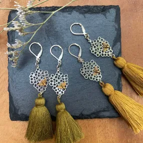 Queen Bee - Tassel Drop Earrings