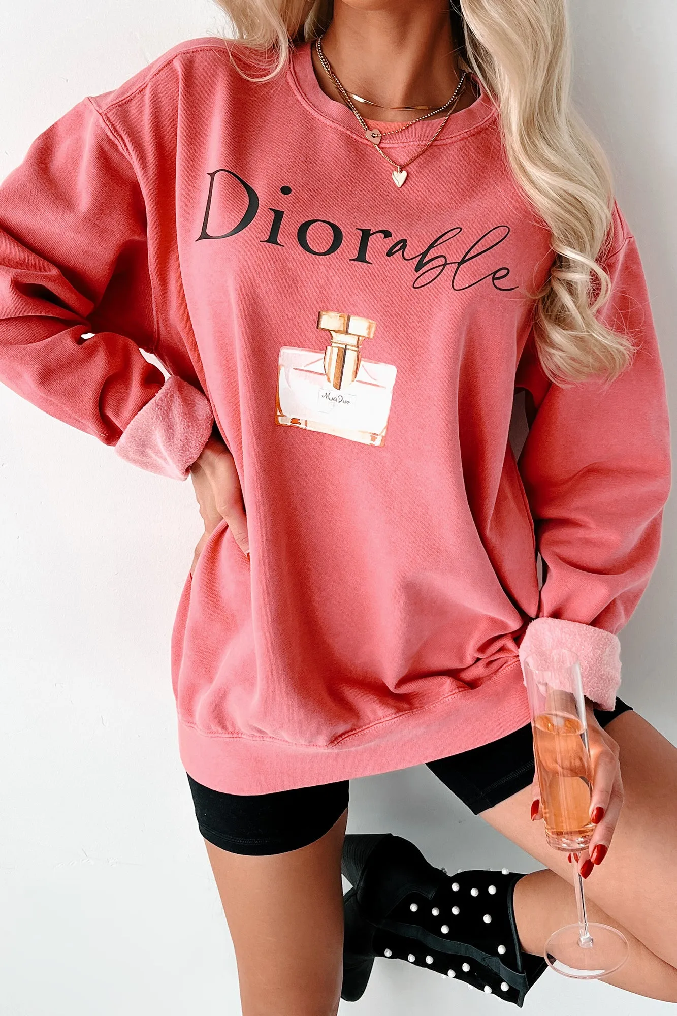 "Diorable" Parody Perfume Graphic Crewneck (Watermelon) - Print On Demand