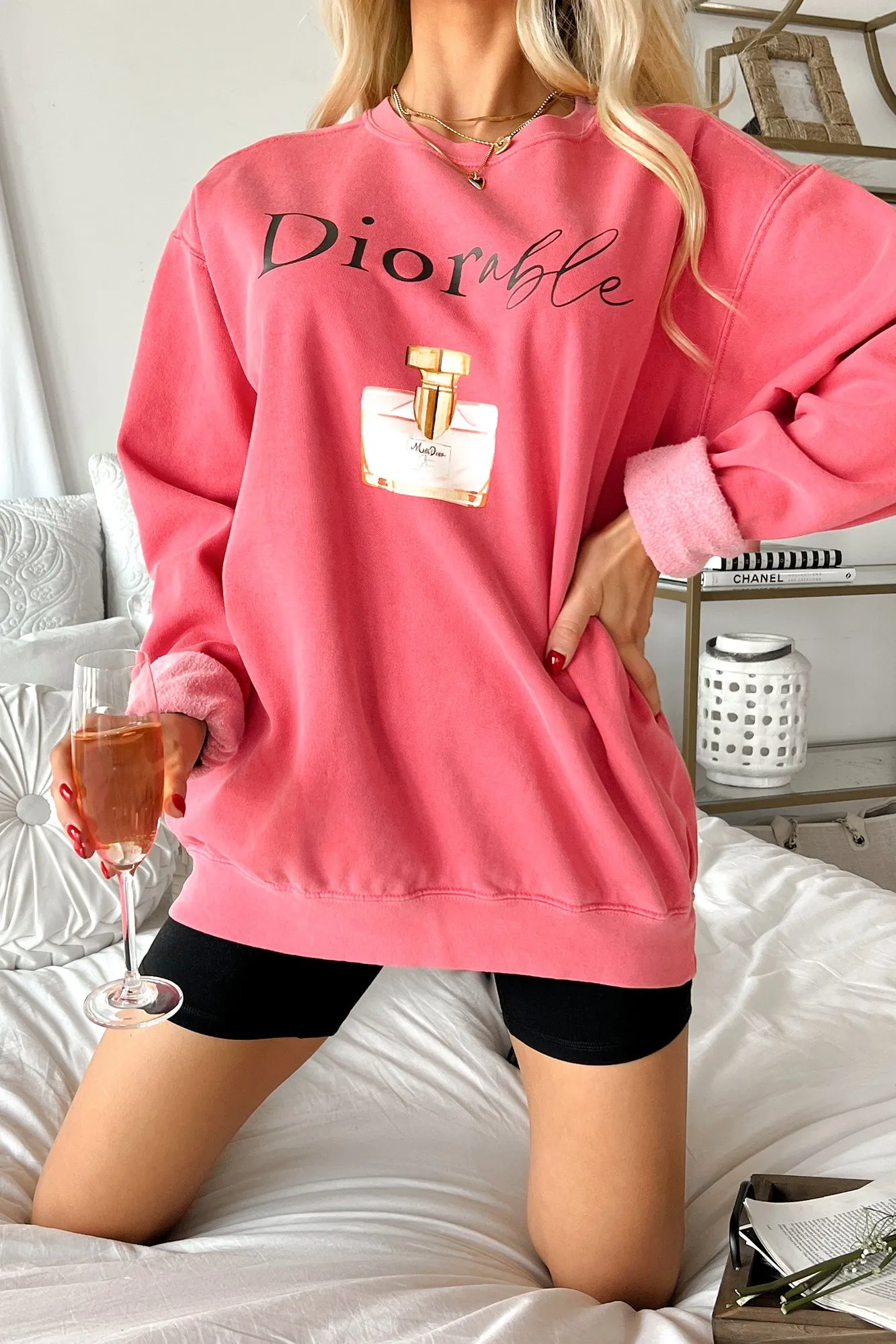 "Diorable" Parody Perfume Graphic Crewneck (Watermelon) - Print On Demand