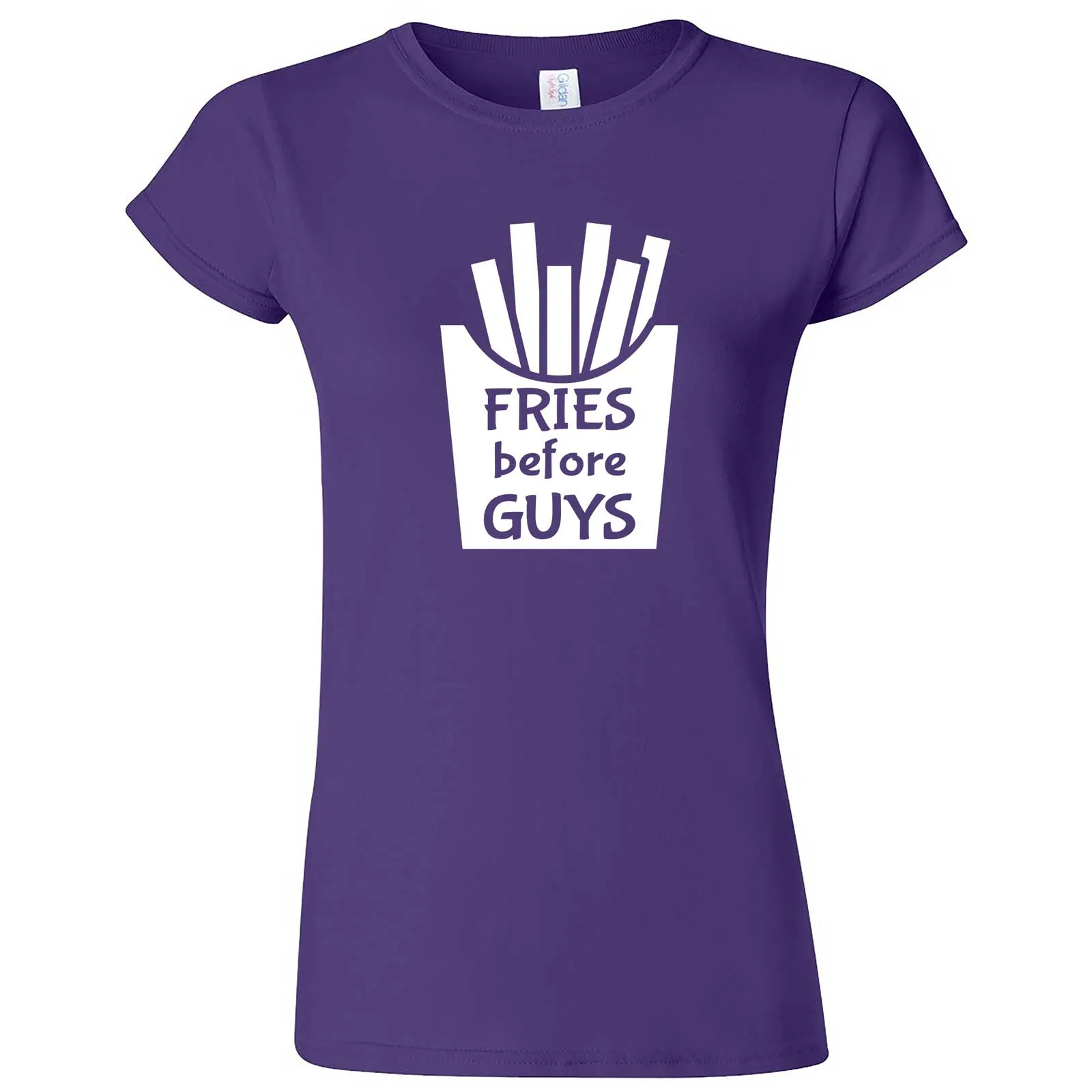 "Fries Before Guys" women's t-shirt