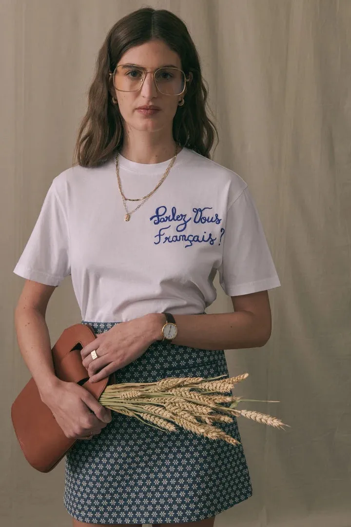 "Parlez-vous Français" Popincourt T-shirt (White)