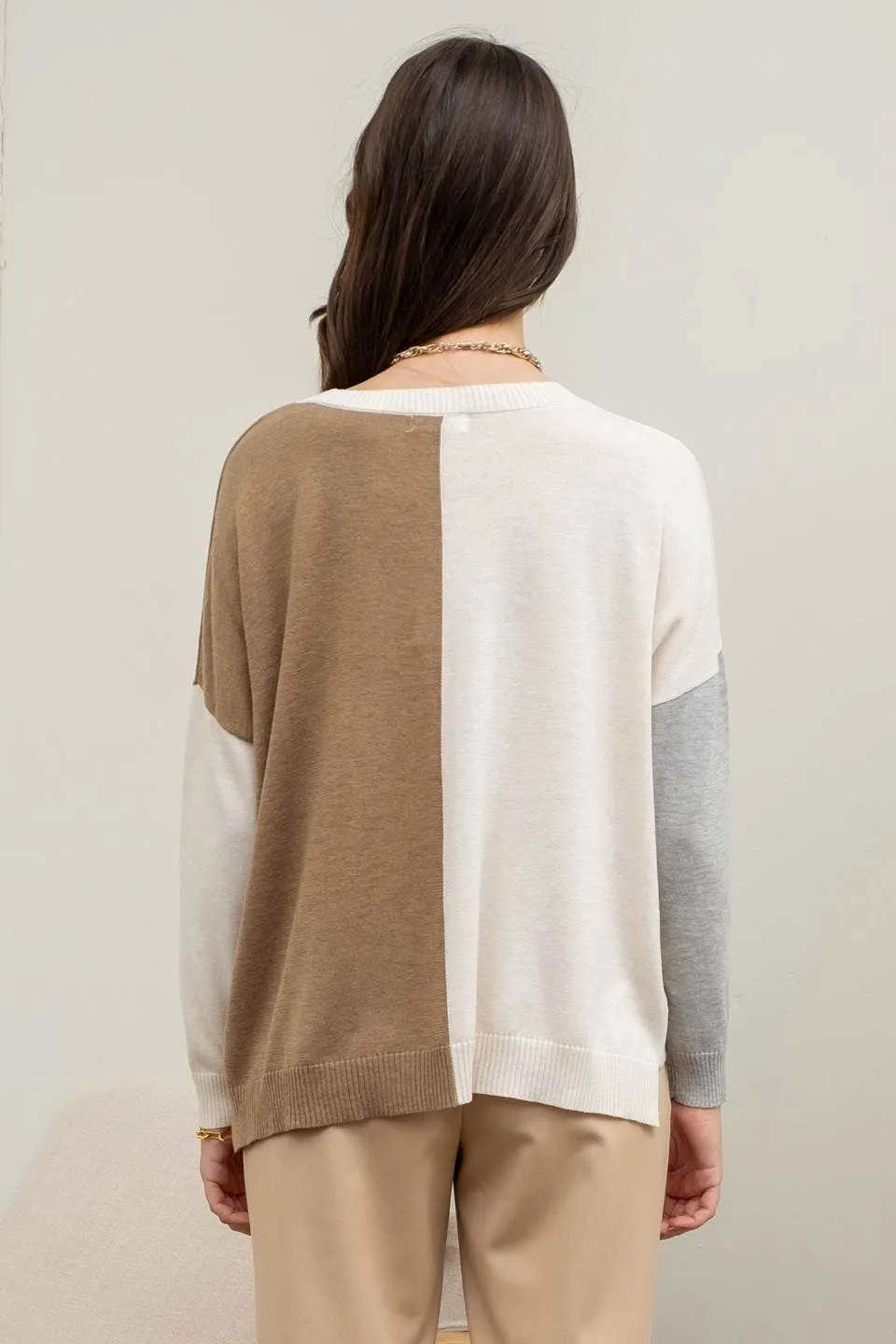 RELAXED COLORBLOCK SWEATER