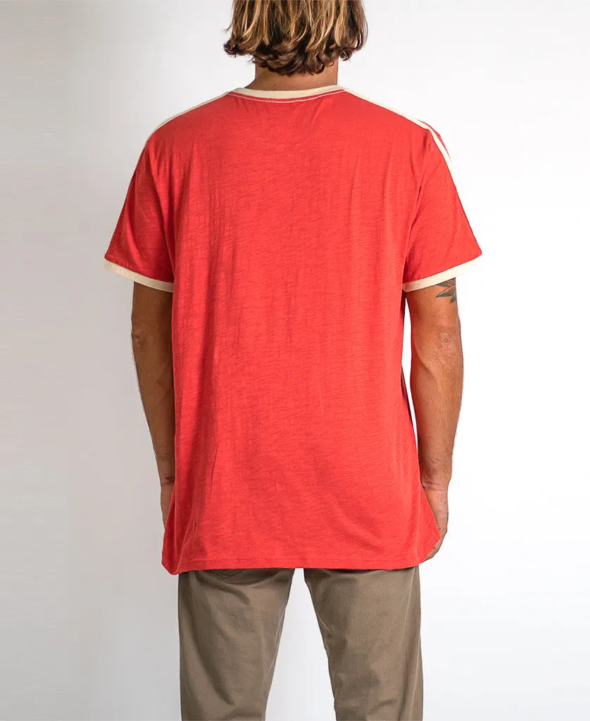 Retro Ringer Tee | Wash Red