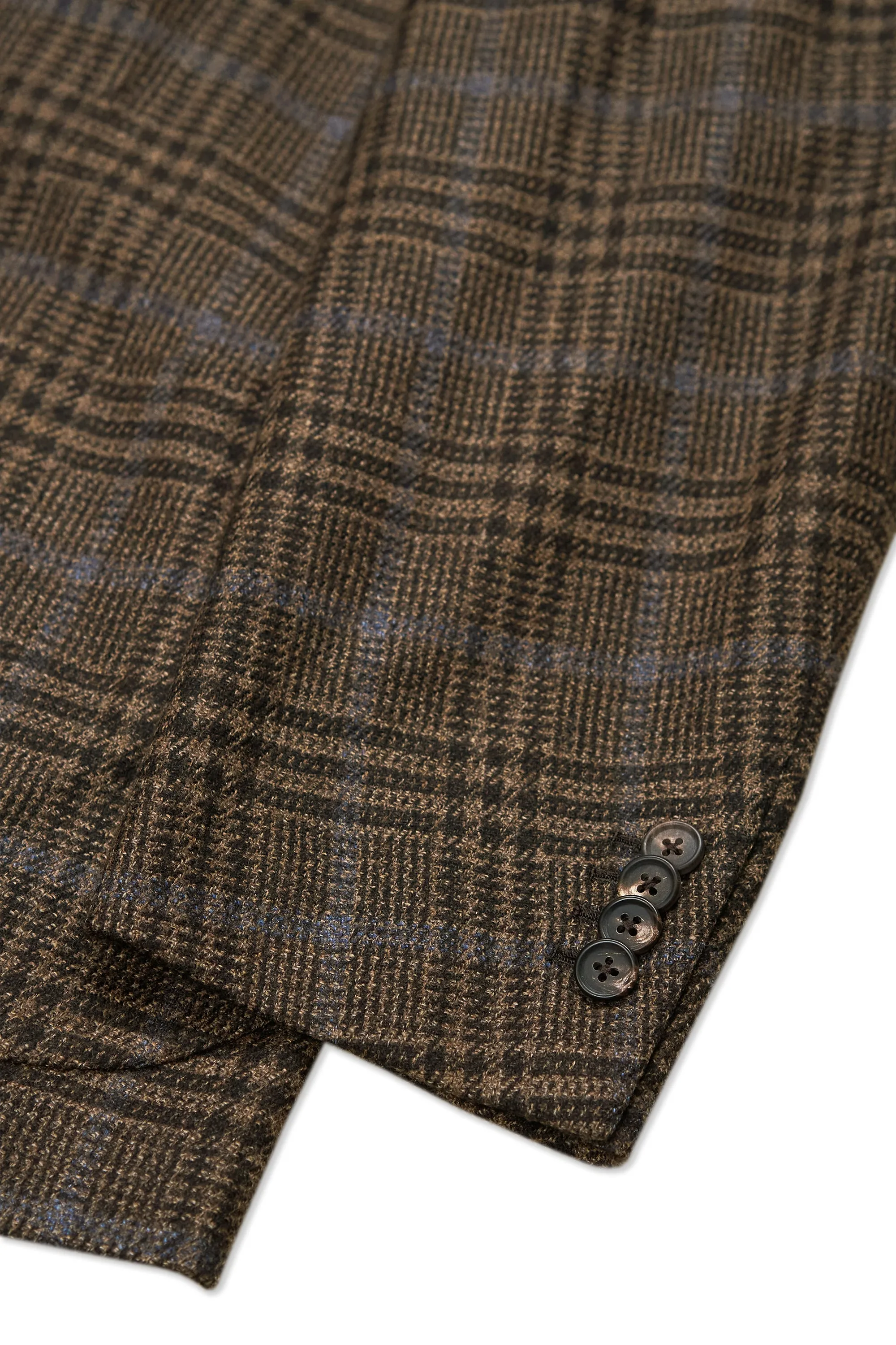 Sartoria Solito Brown/Blue Check Wool Sport Coat