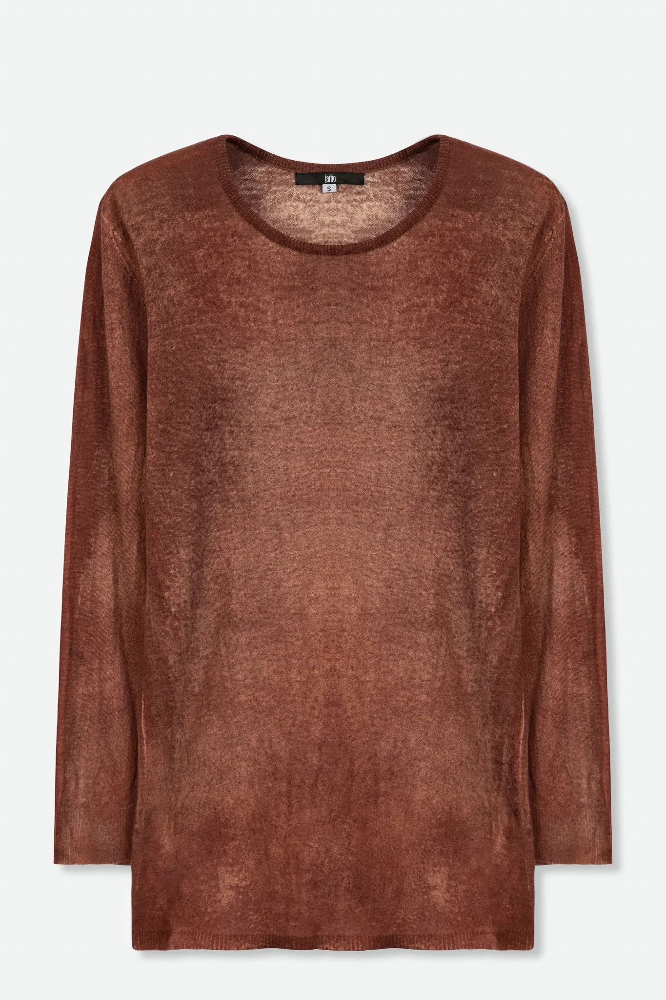 SHARA CREW TOP IN HAND-DYED LIGHTWEIGHT CASHMERE