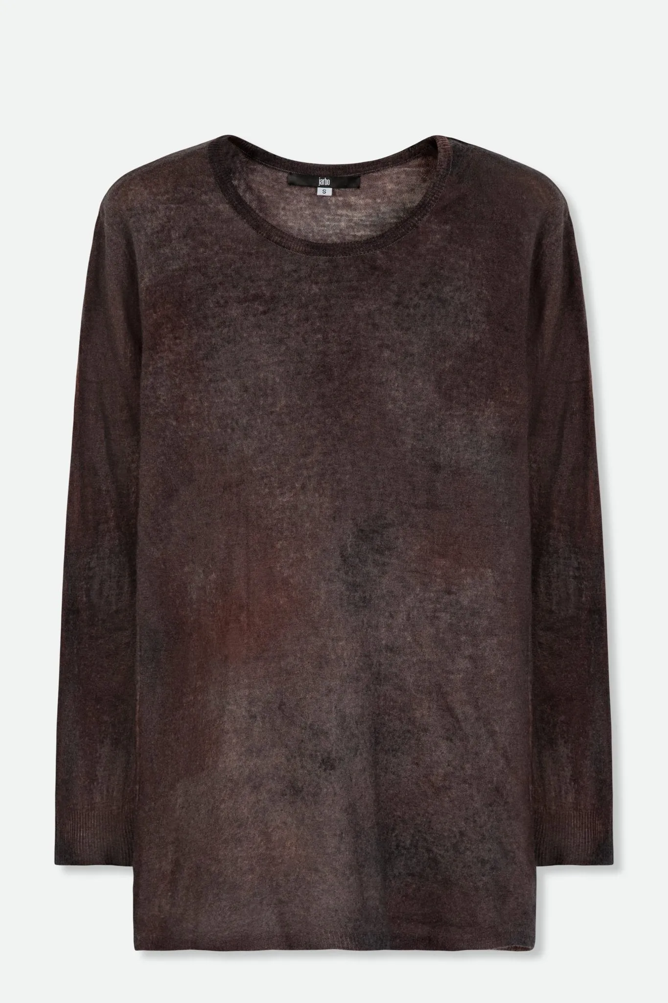 SHARA CREW TOP IN HAND-DYED LIGHTWEIGHT CASHMERE