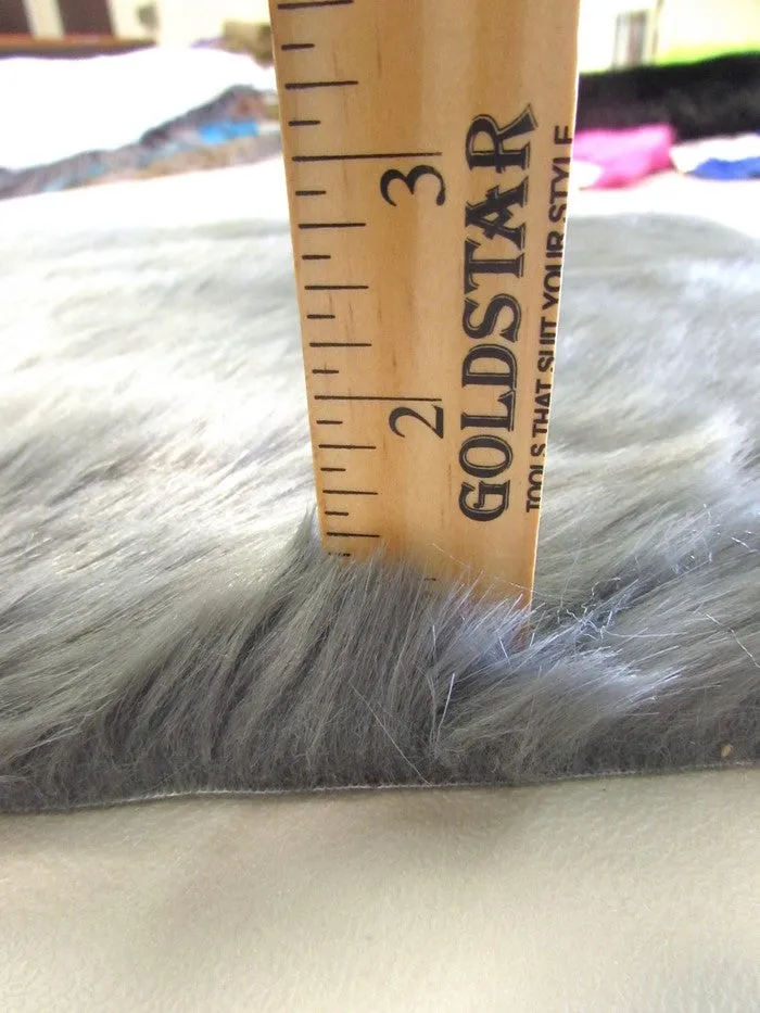 Short Shag Faux Fur Fabric / Charcoal / Sold By The Yard