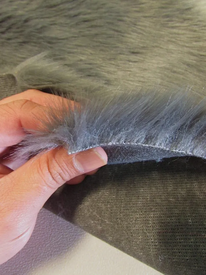 Short Shag Faux Fur Fabric / Charcoal / Sold By The Yard