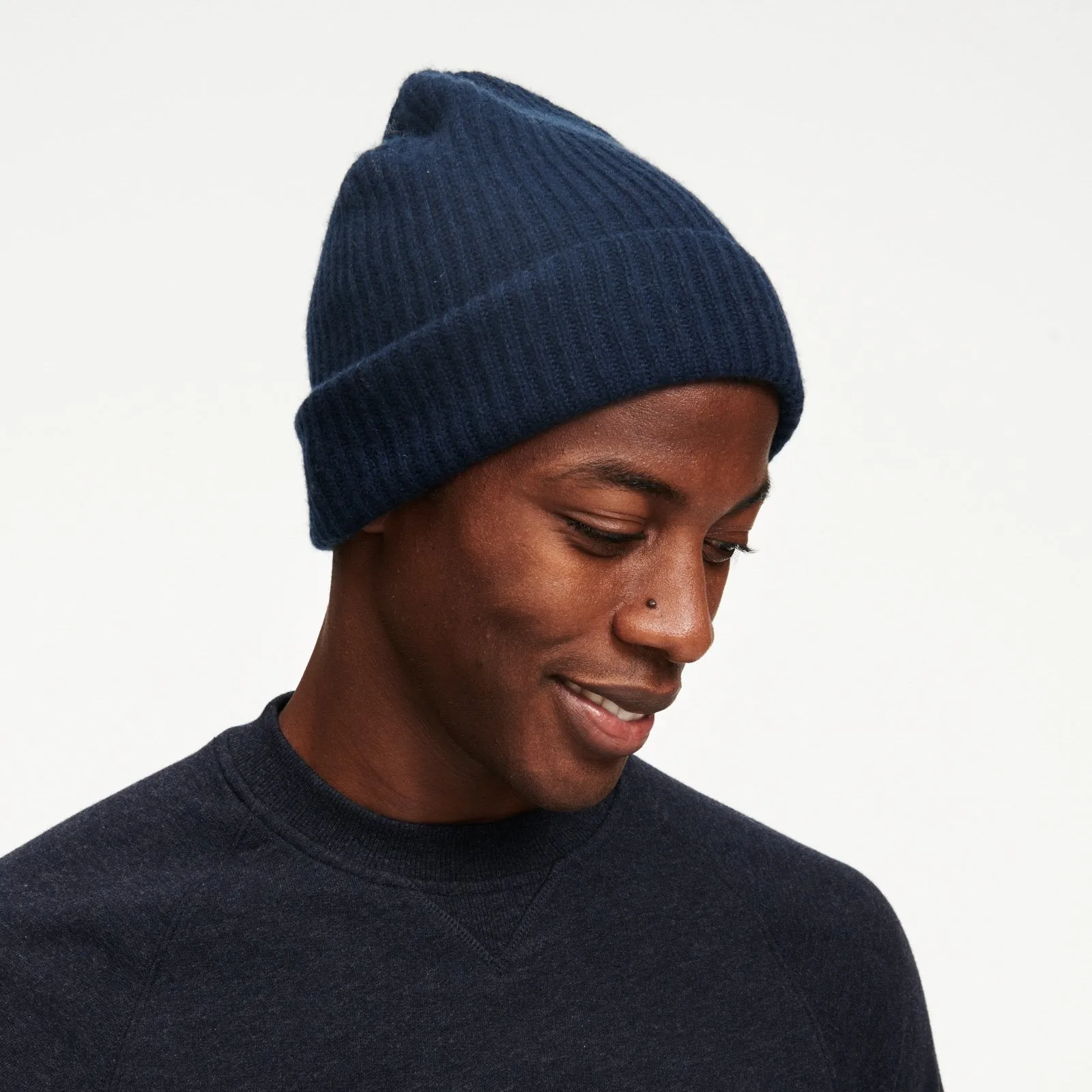 Signature Cashmere Ribbed Beanie