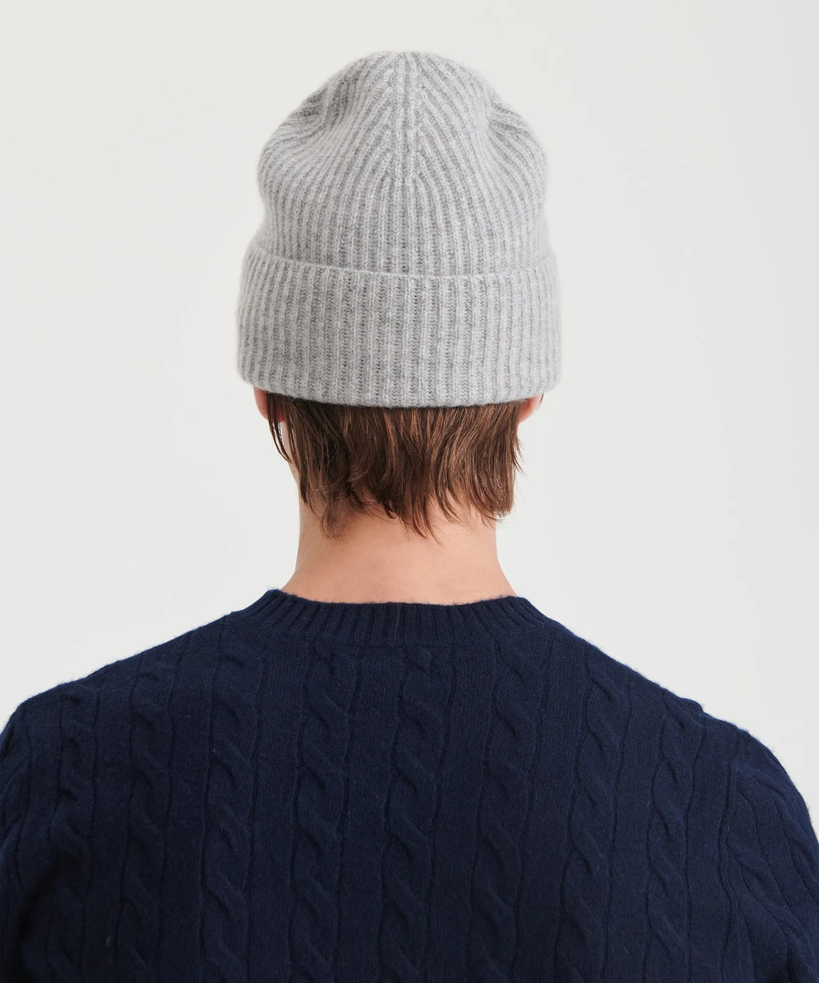 Signature Cashmere Ribbed Beanie