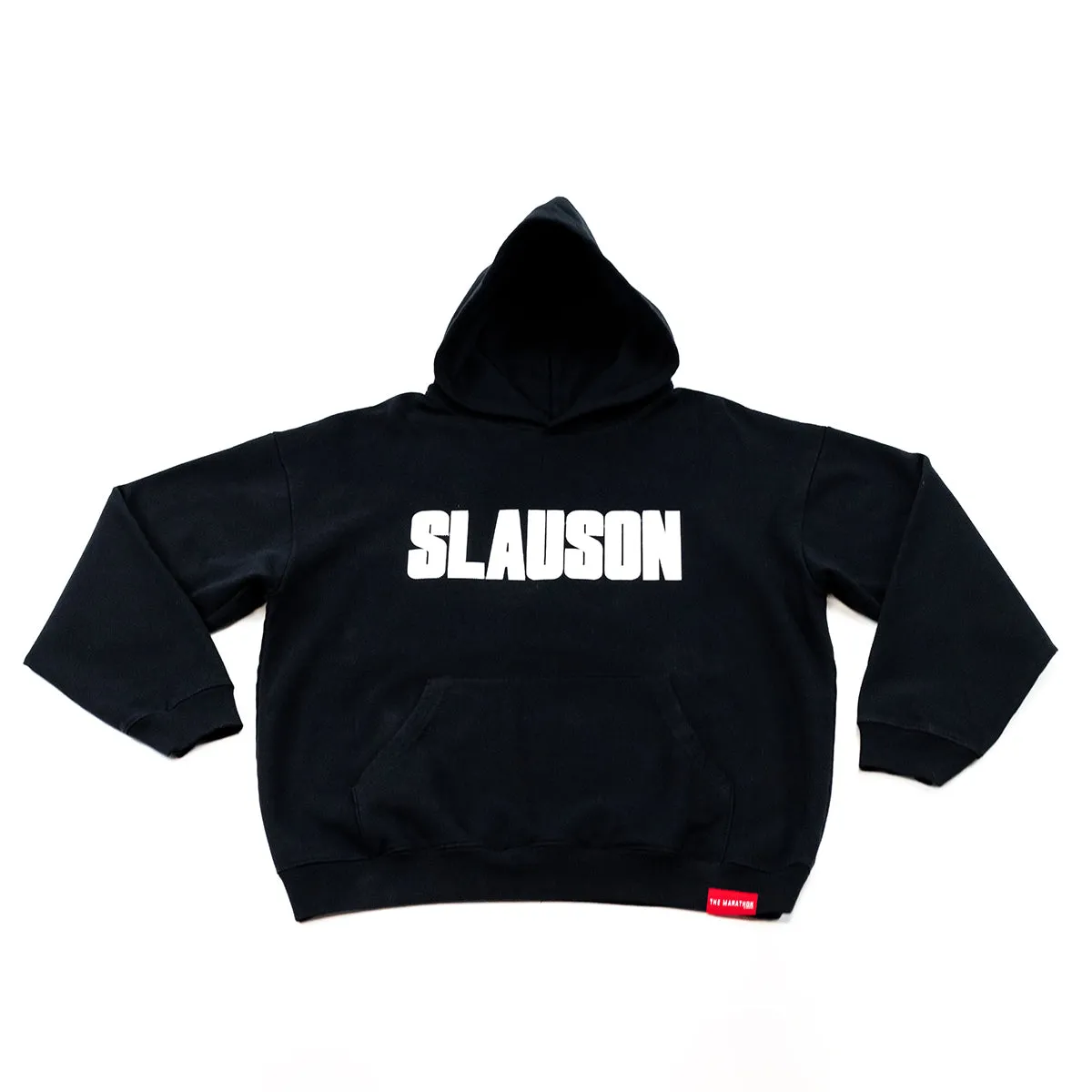 Slauson Block Print Hoodie - Black / White