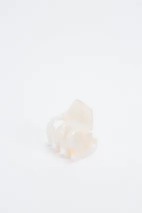 Small Resin Hair Claw, White