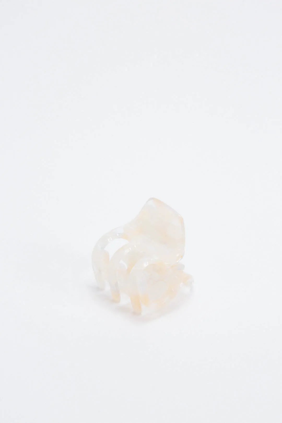 Small Resin Hair Claw, White