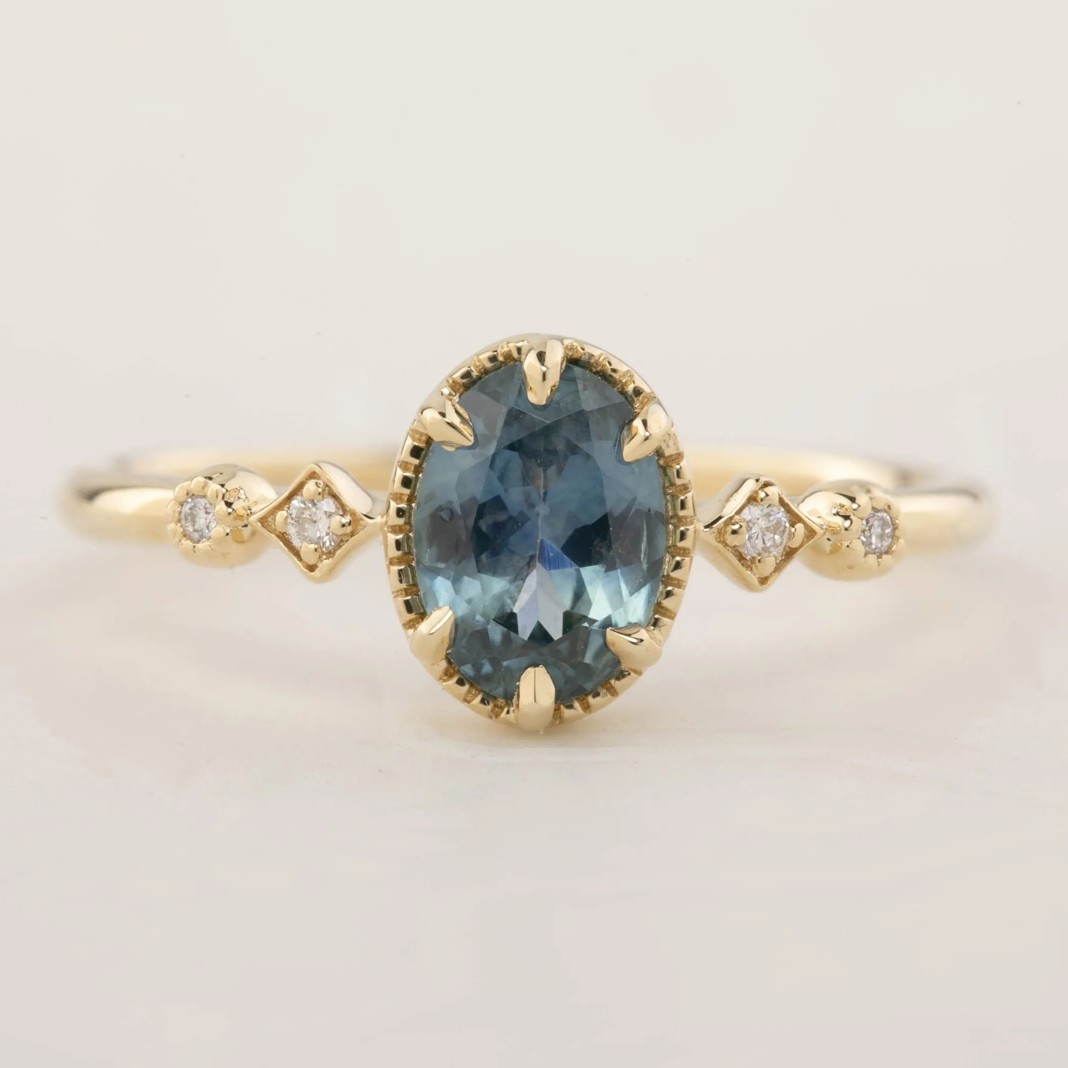 Stella Ring - 1ct Blue Montana Sapphire (One of a kind)