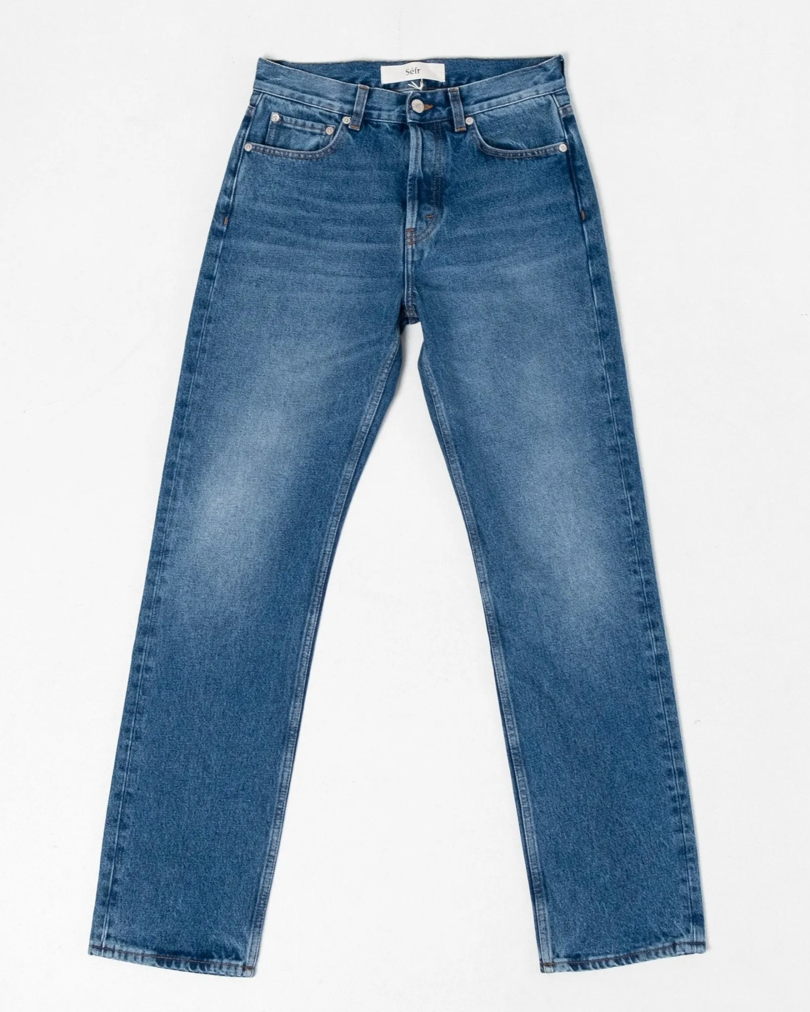 Straight Cut Jeans Worn Wash