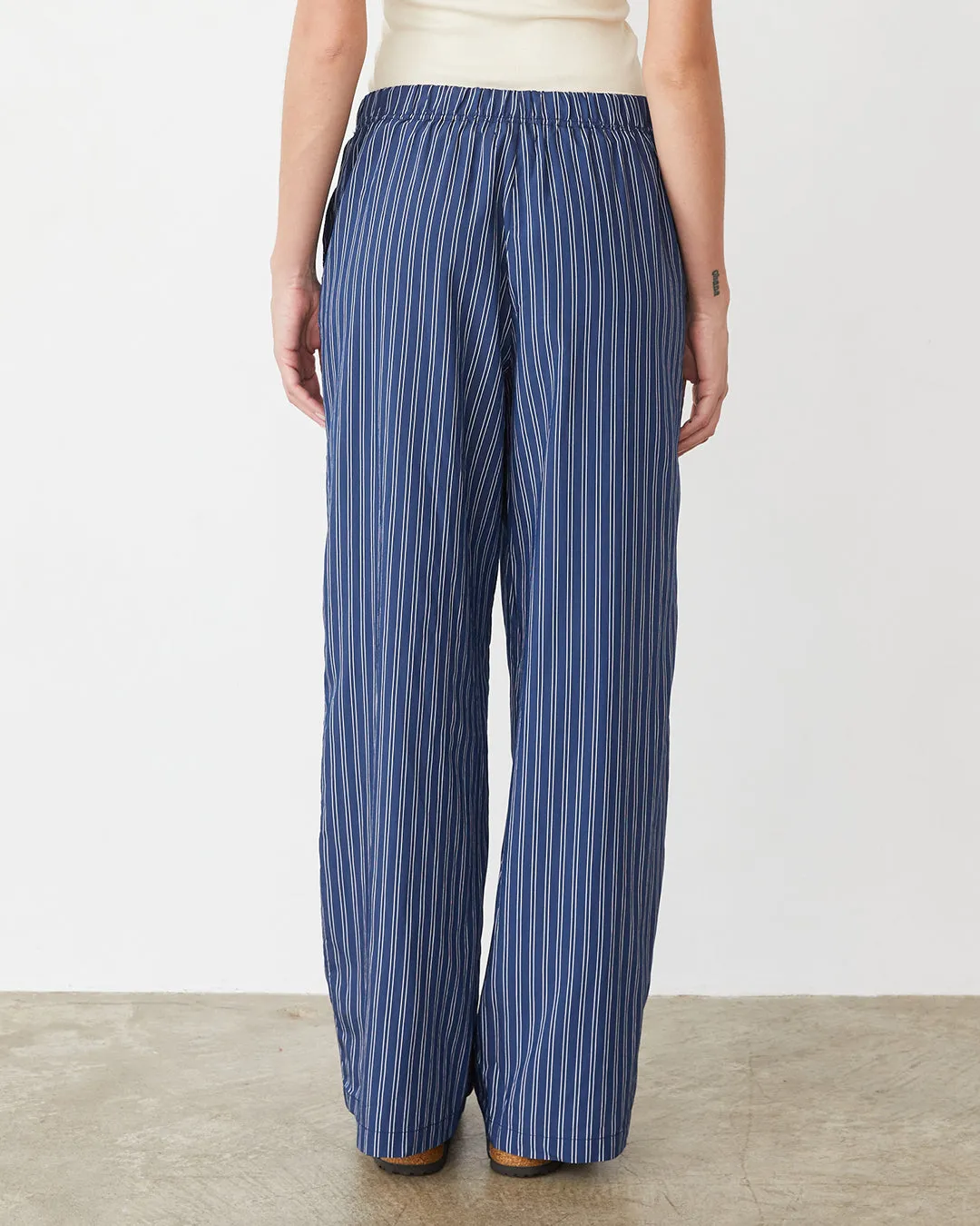 Stripe Poplin Boxer Pants