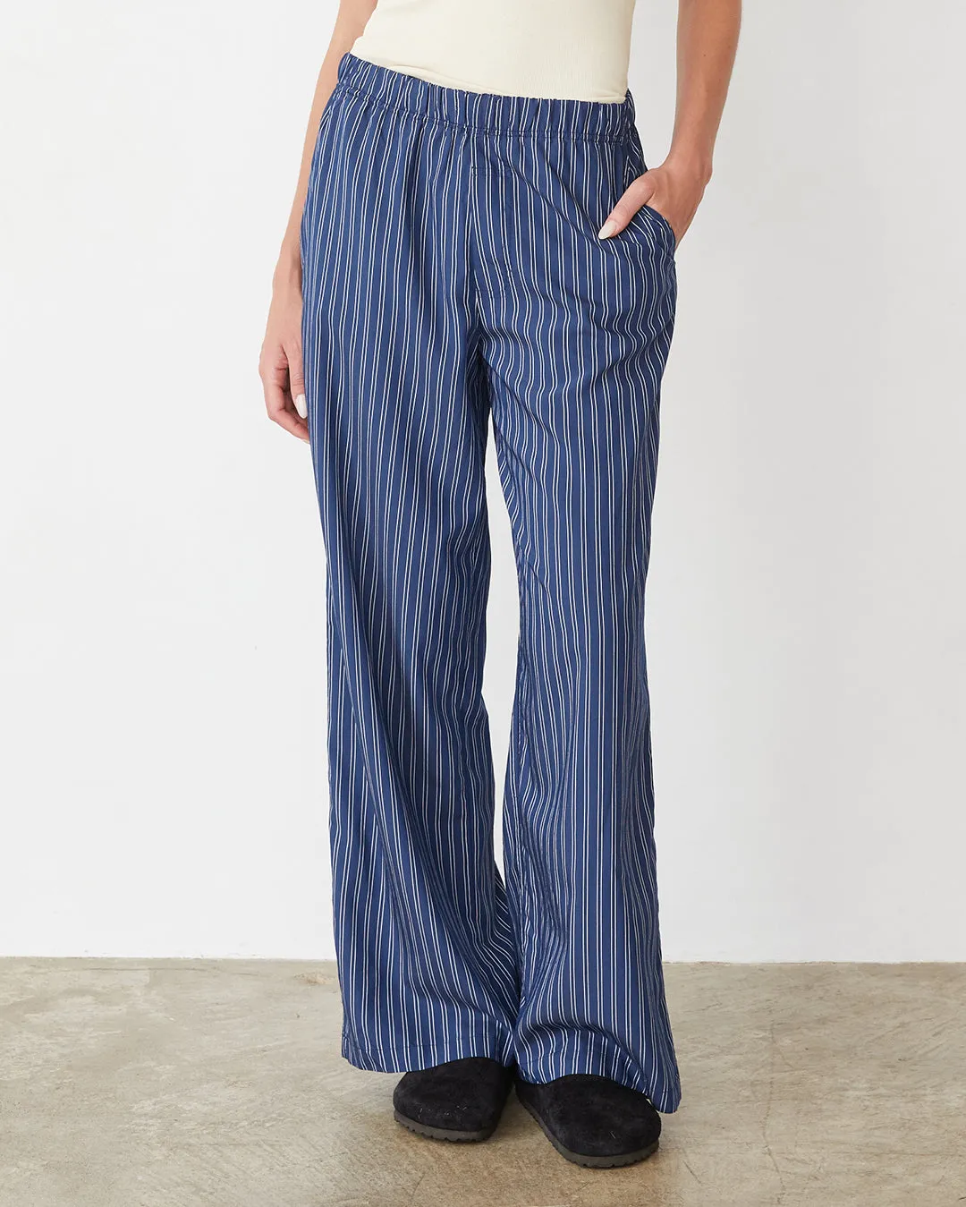 Stripe Poplin Boxer Pants