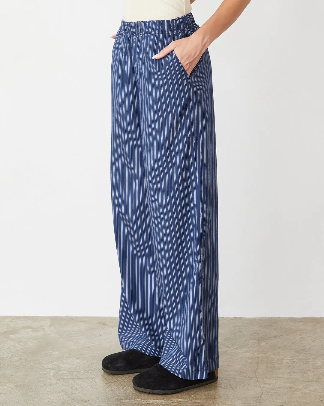 Stripe Poplin Boxer Pants