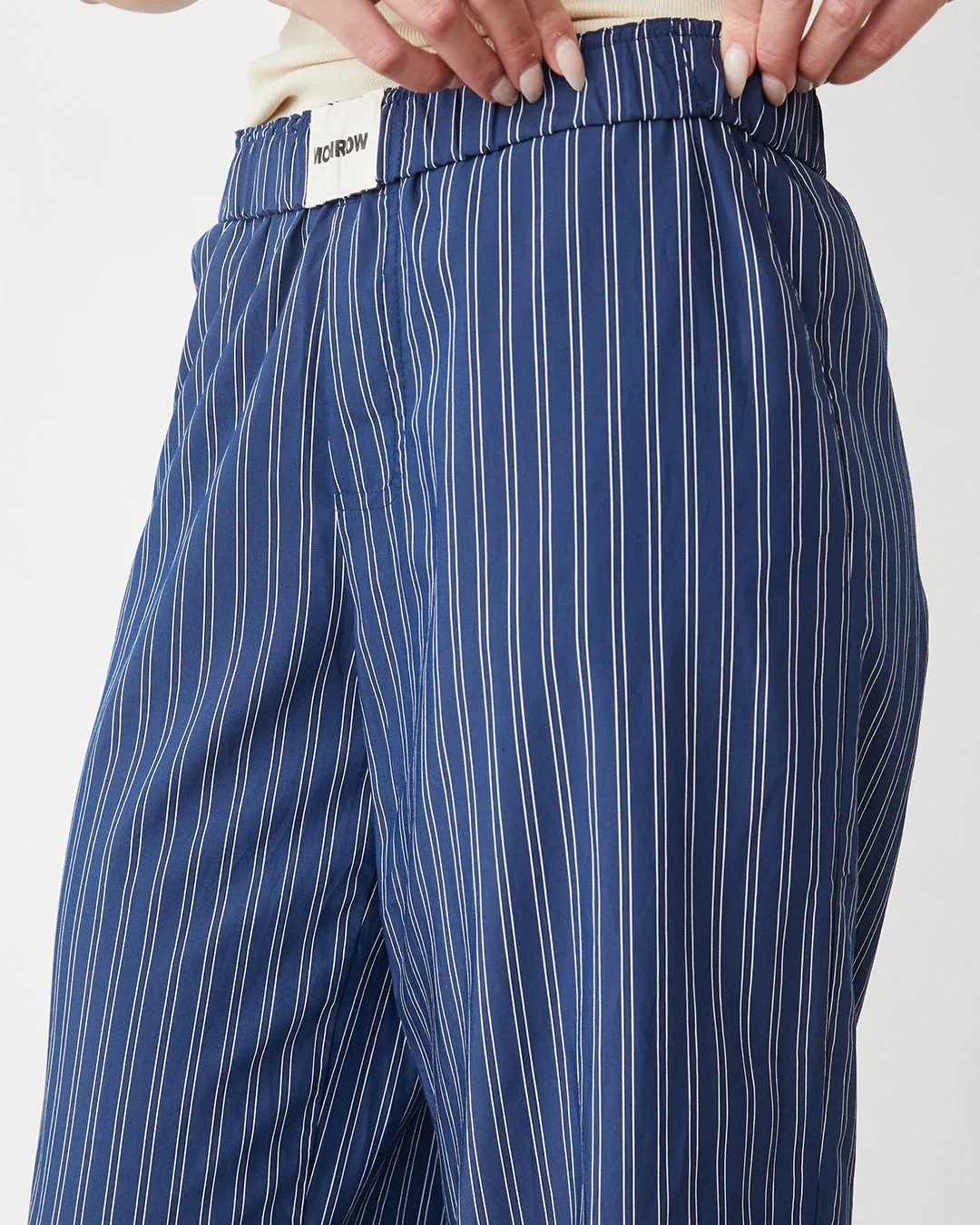 Stripe Poplin Boxer Pants