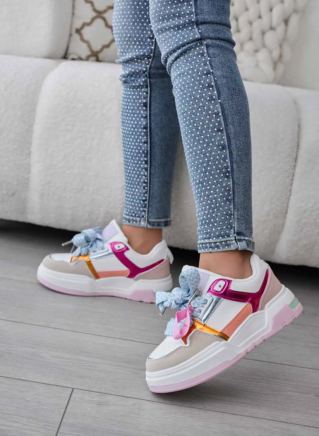 TESSA - Sneakers a più colori con lacci in tessuto