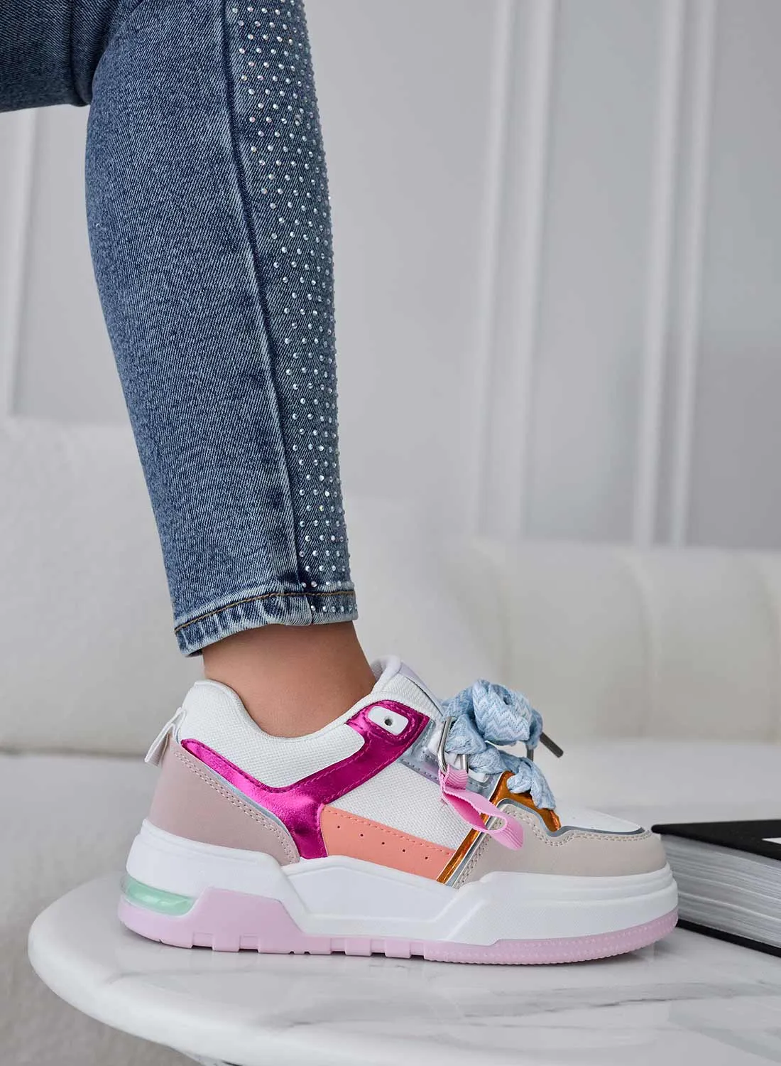 TESSA - Sneakers a più colori con lacci in tessuto