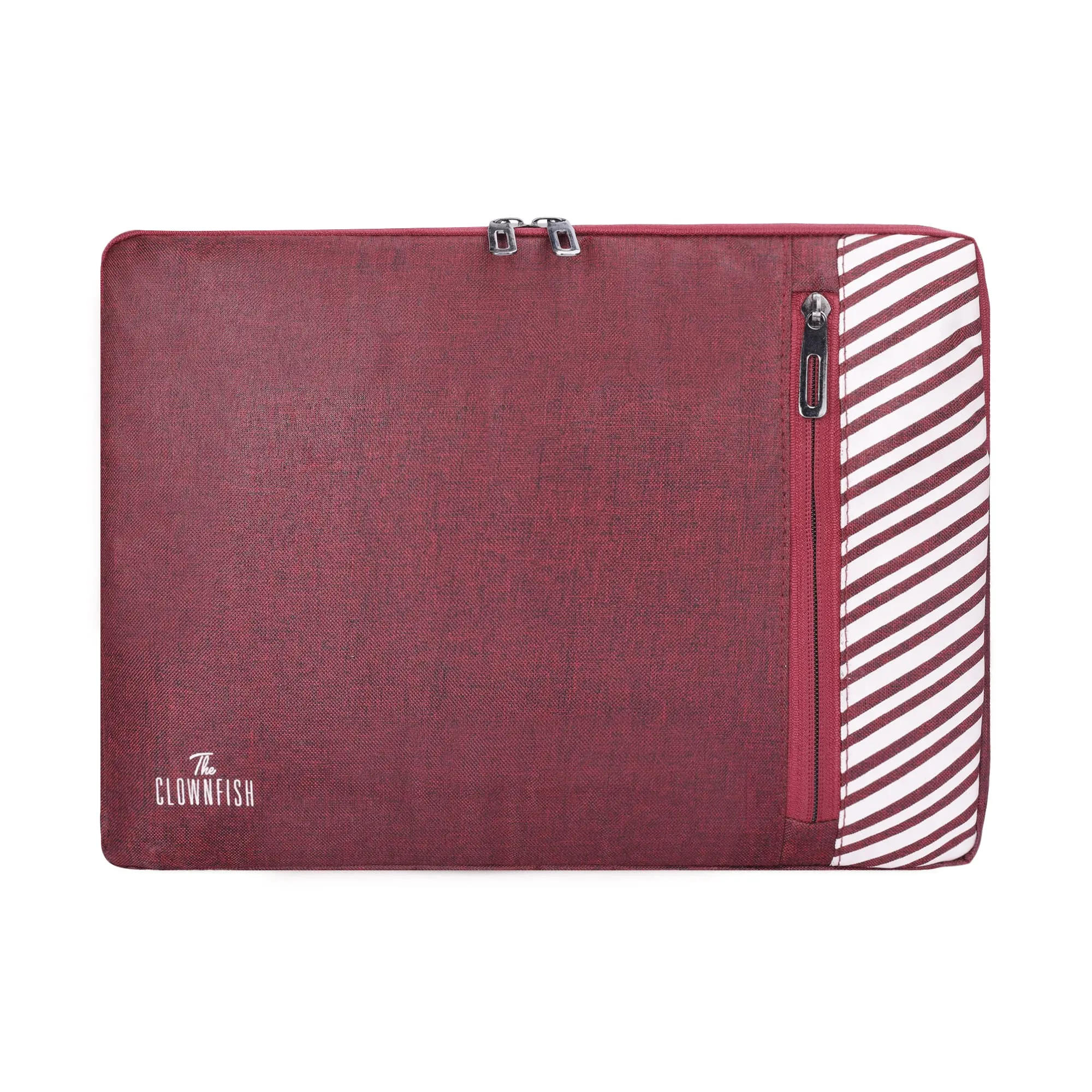 THE CLOWNFISH Algo Polyester Unisex 14 Inch Laptop Bag Tablet Case (Maroon)