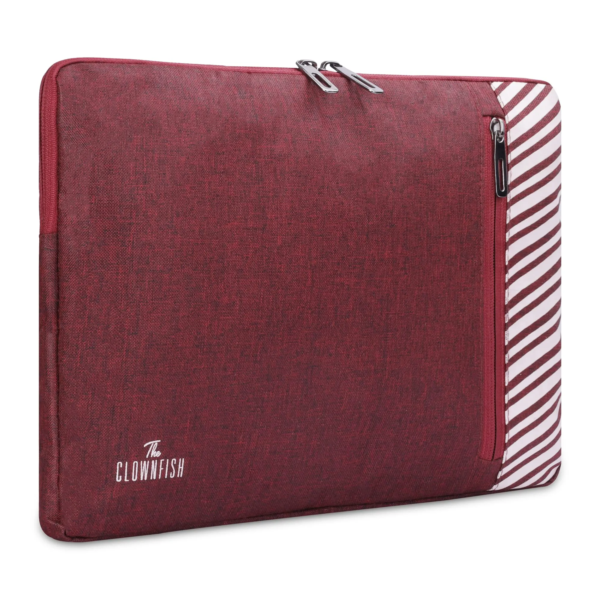 THE CLOWNFISH Algo Polyester Unisex 14 Inch Laptop Bag Tablet Case (Maroon)