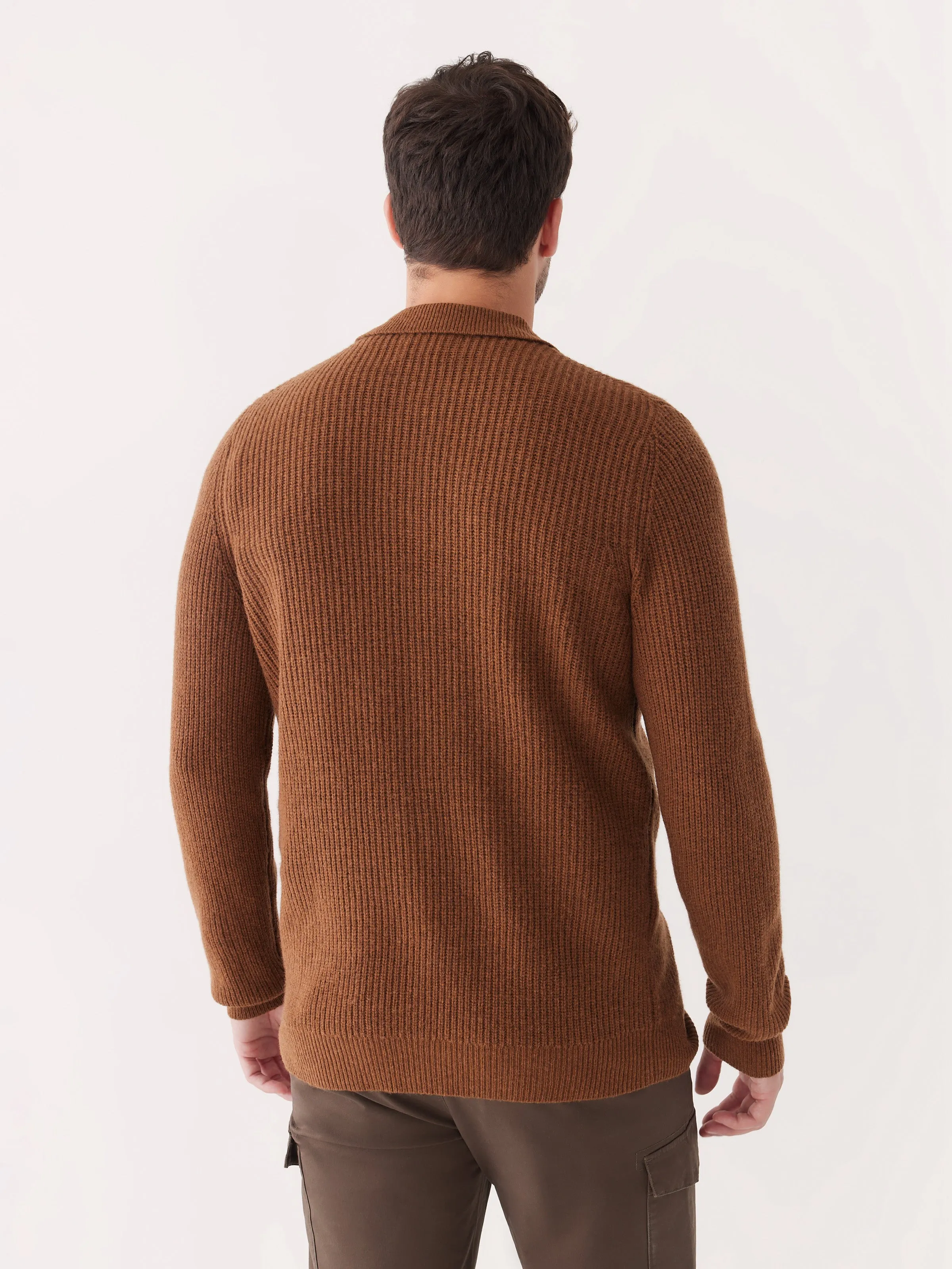 The Lambswool Overshirt in Cinnamon