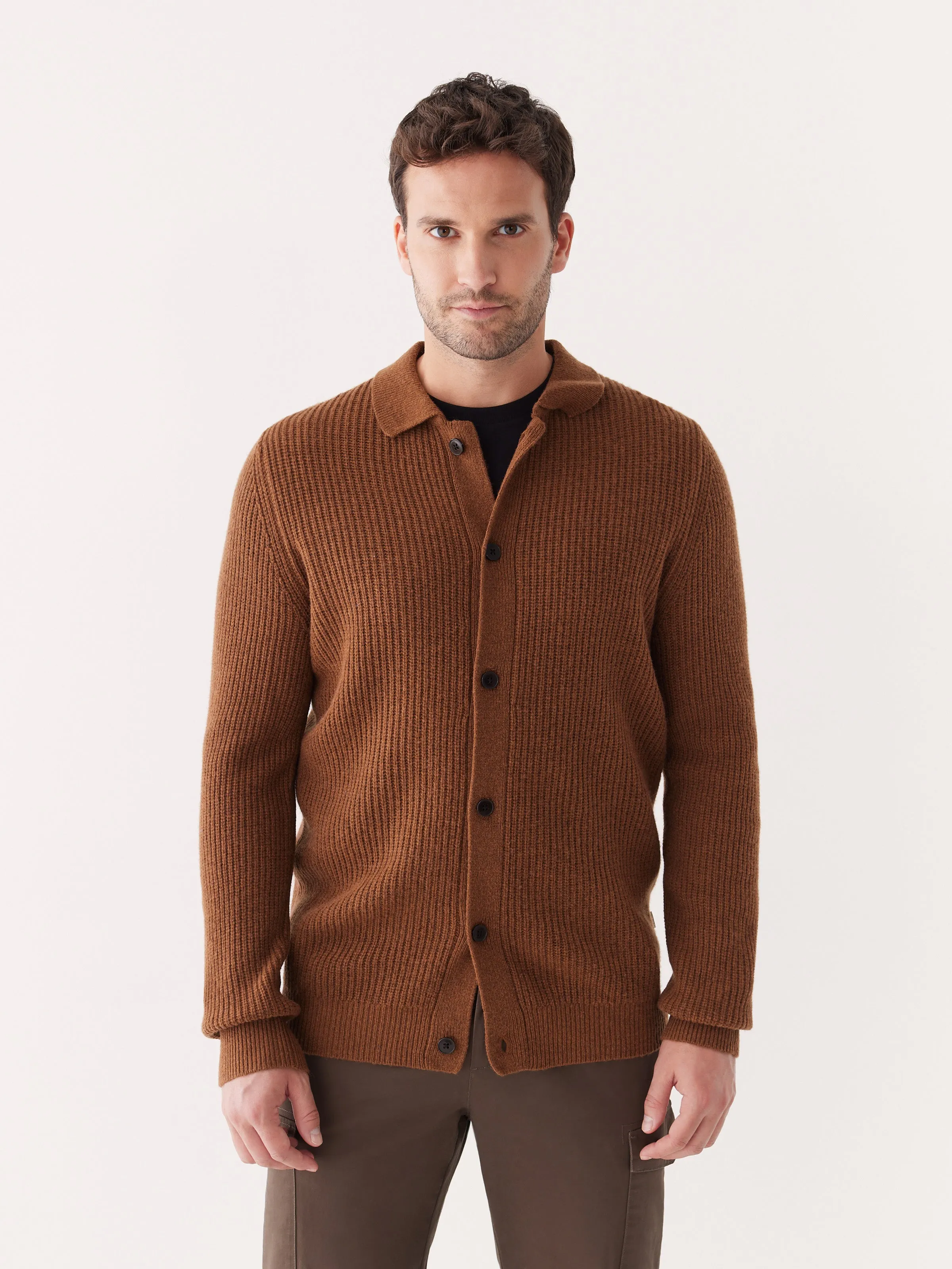 The Lambswool Overshirt in Cinnamon