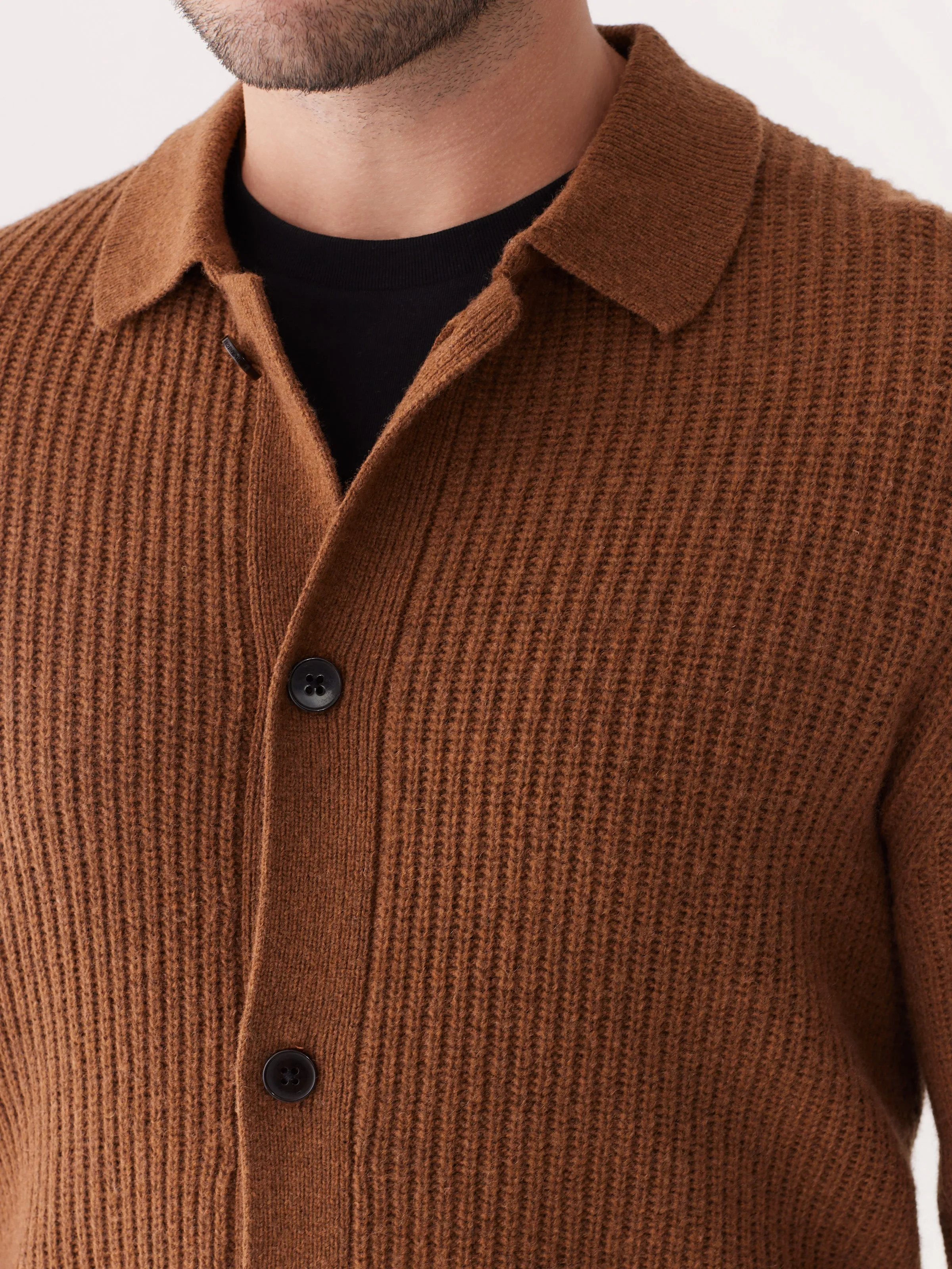 The Lambswool Overshirt in Cinnamon