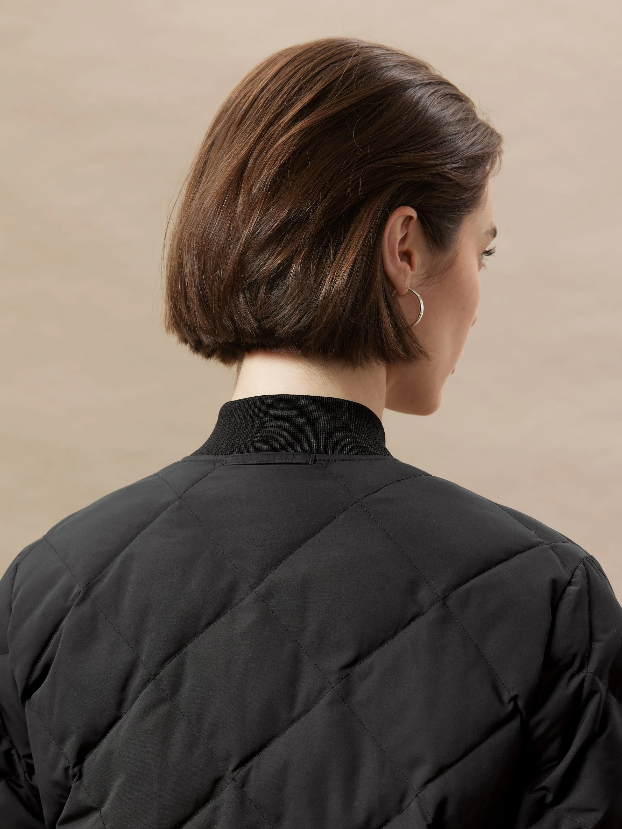 The Skyline Reversible Maxi Bomber in Black