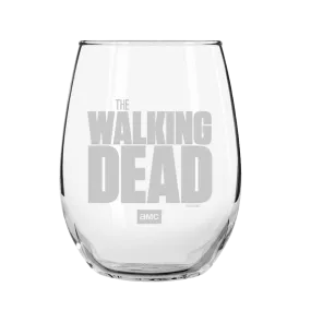 The Walking Dead Logo Laser Engraved Stemless Wine Glass