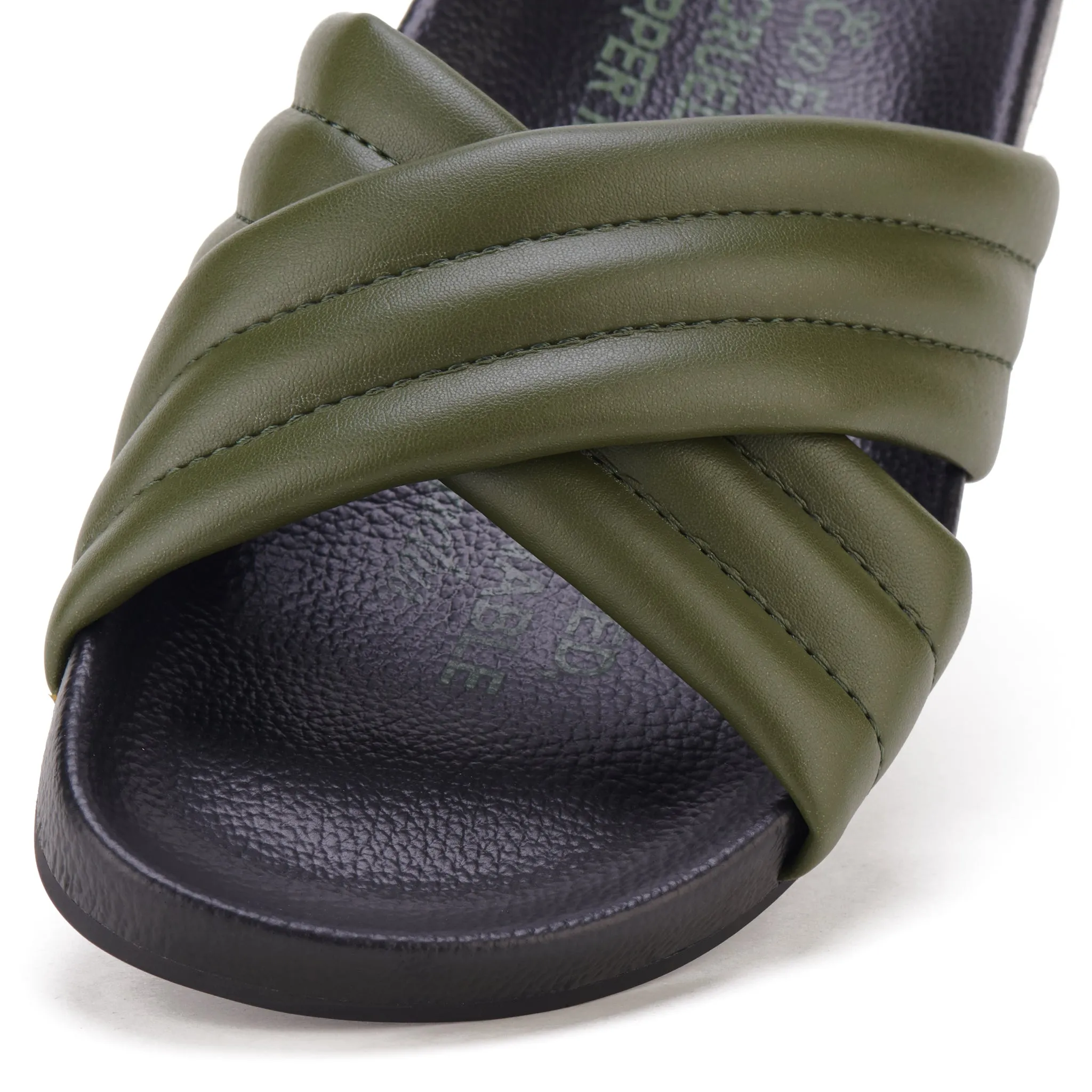 Tide Cross Padded Cactus Leather Green