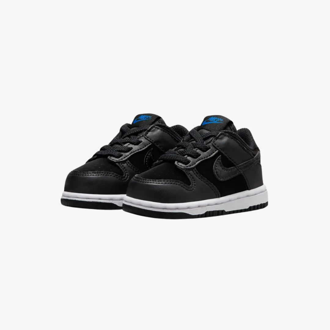 toddler nike dunk low se (black/game royal)