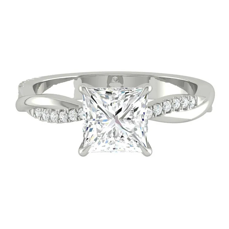 Tusciana Princess 0.77ct D VVS2 Ex IGI 18K White Gold