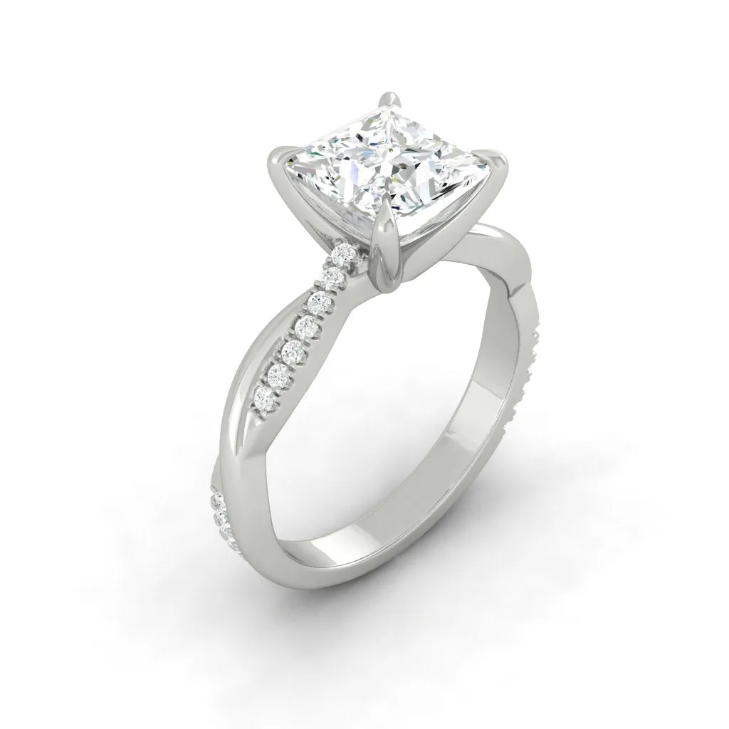 Tusciana Princess 0.77ct D VVS2 Ex IGI 18K White Gold