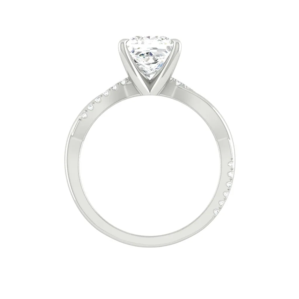 Tusciana Princess 0.77ct D VVS2 Ex IGI 18K White Gold