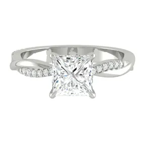 Tusciana Princess 0.77ct D VVS2 Ex IGI 18K White Gold