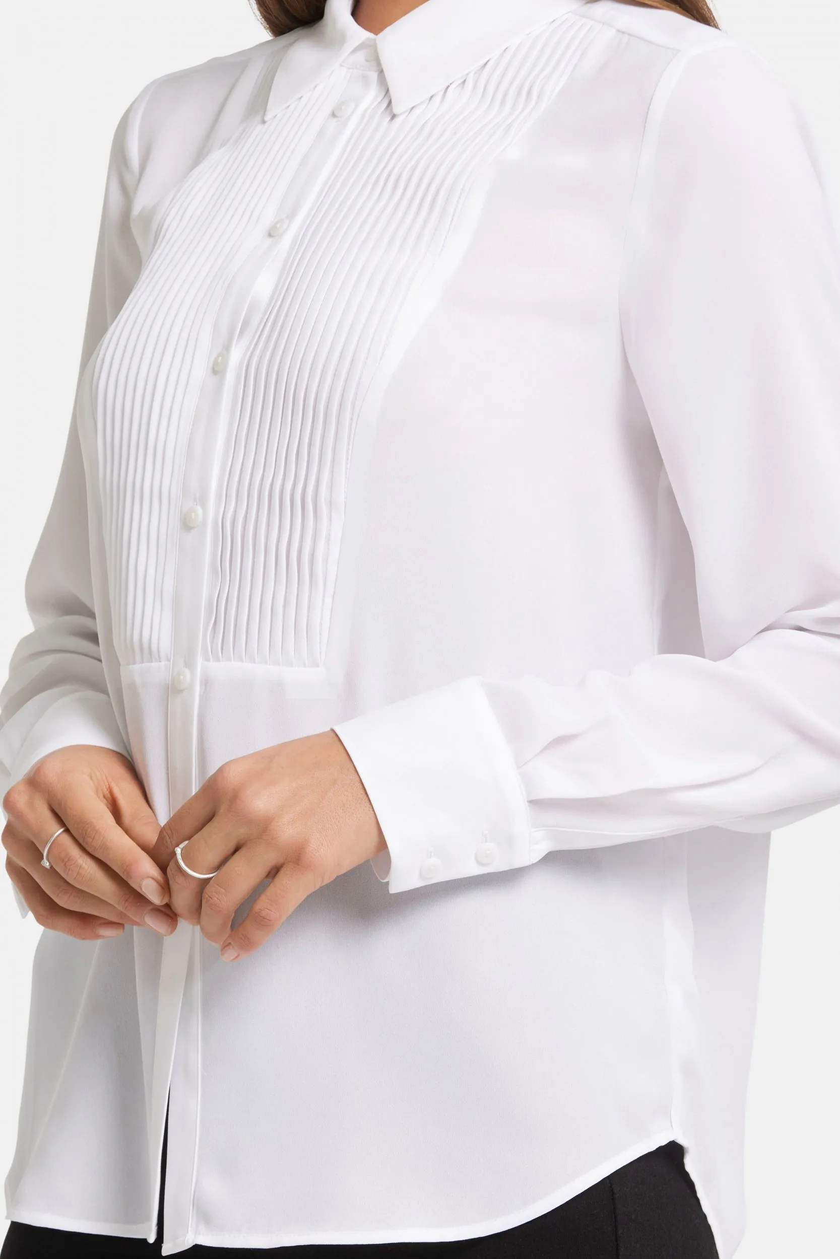 Tuxedo Blouse White | Optic White