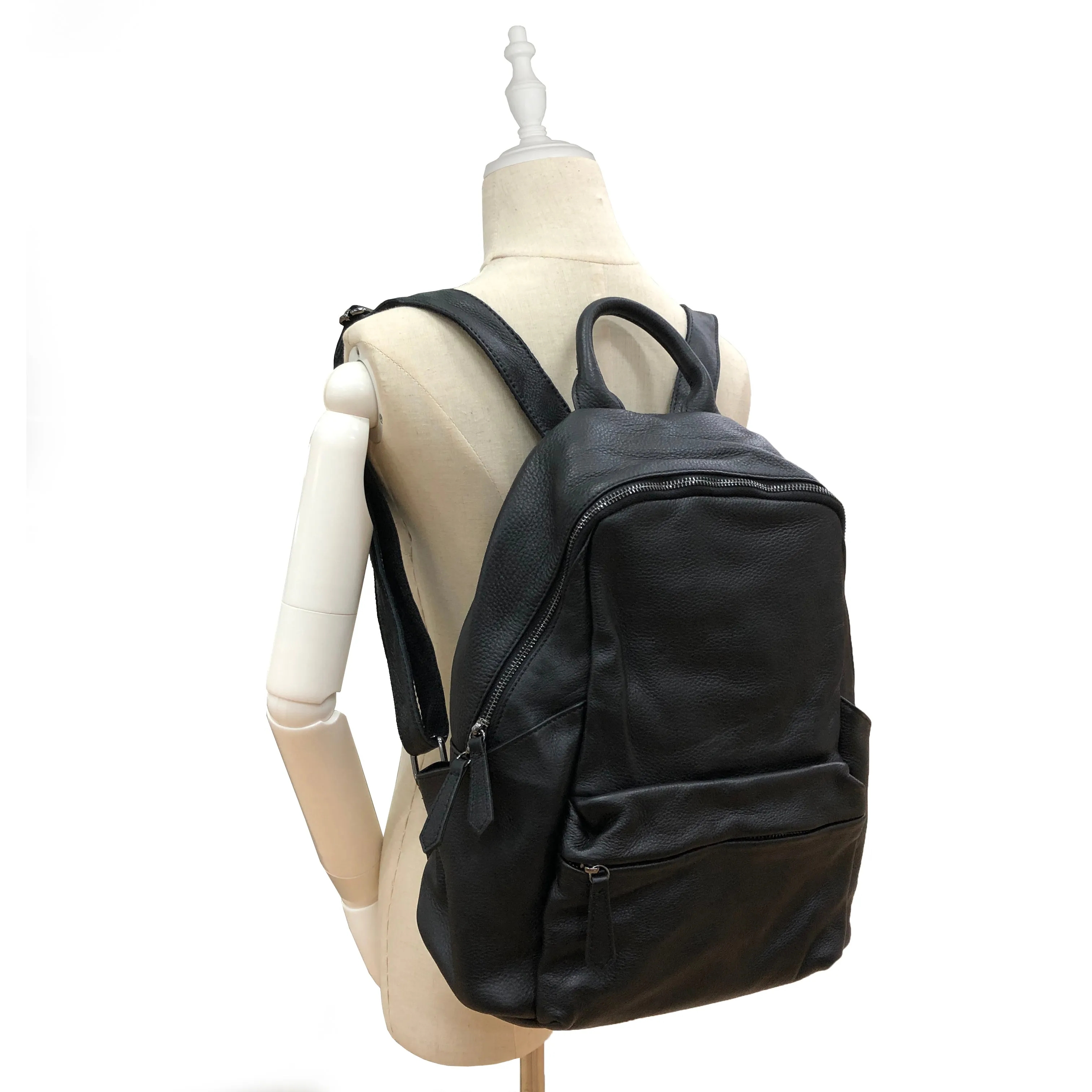 Unisex cowhide leather backpack V2