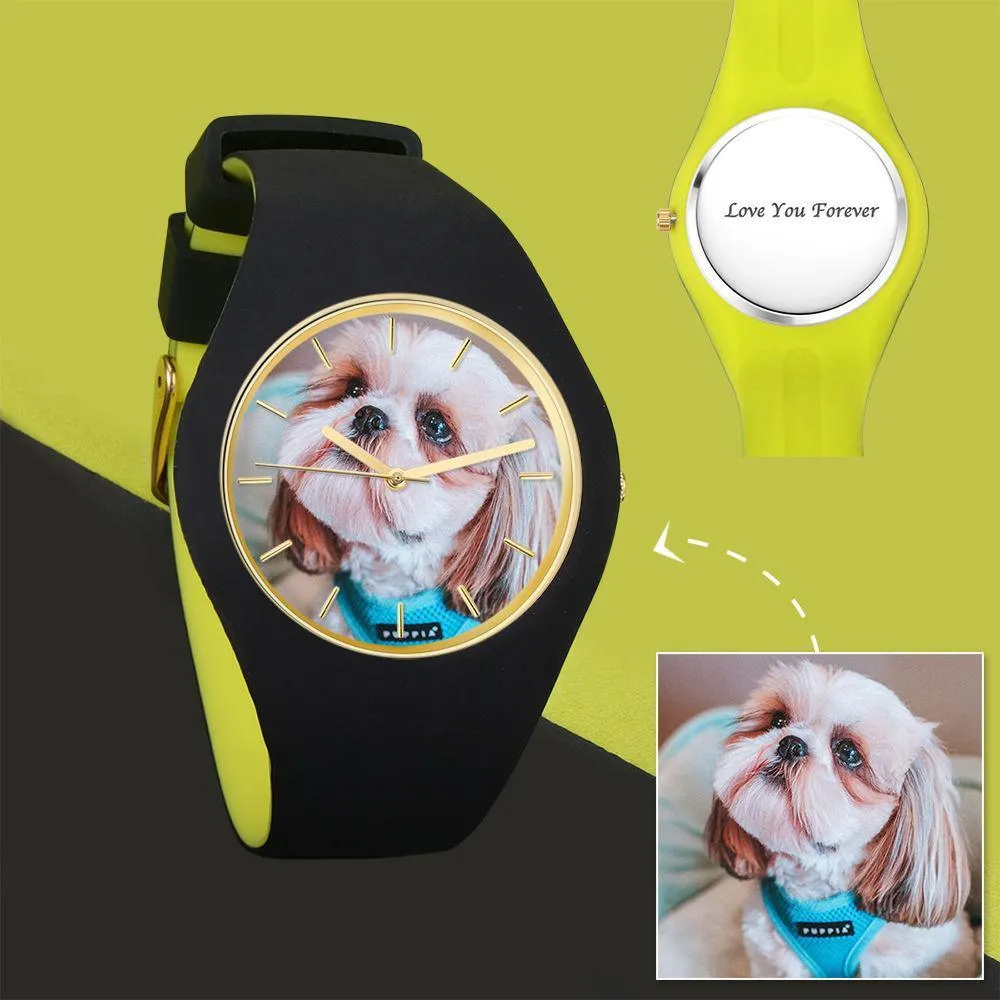 Unisex Custom Silicone Photo Watch 41mm